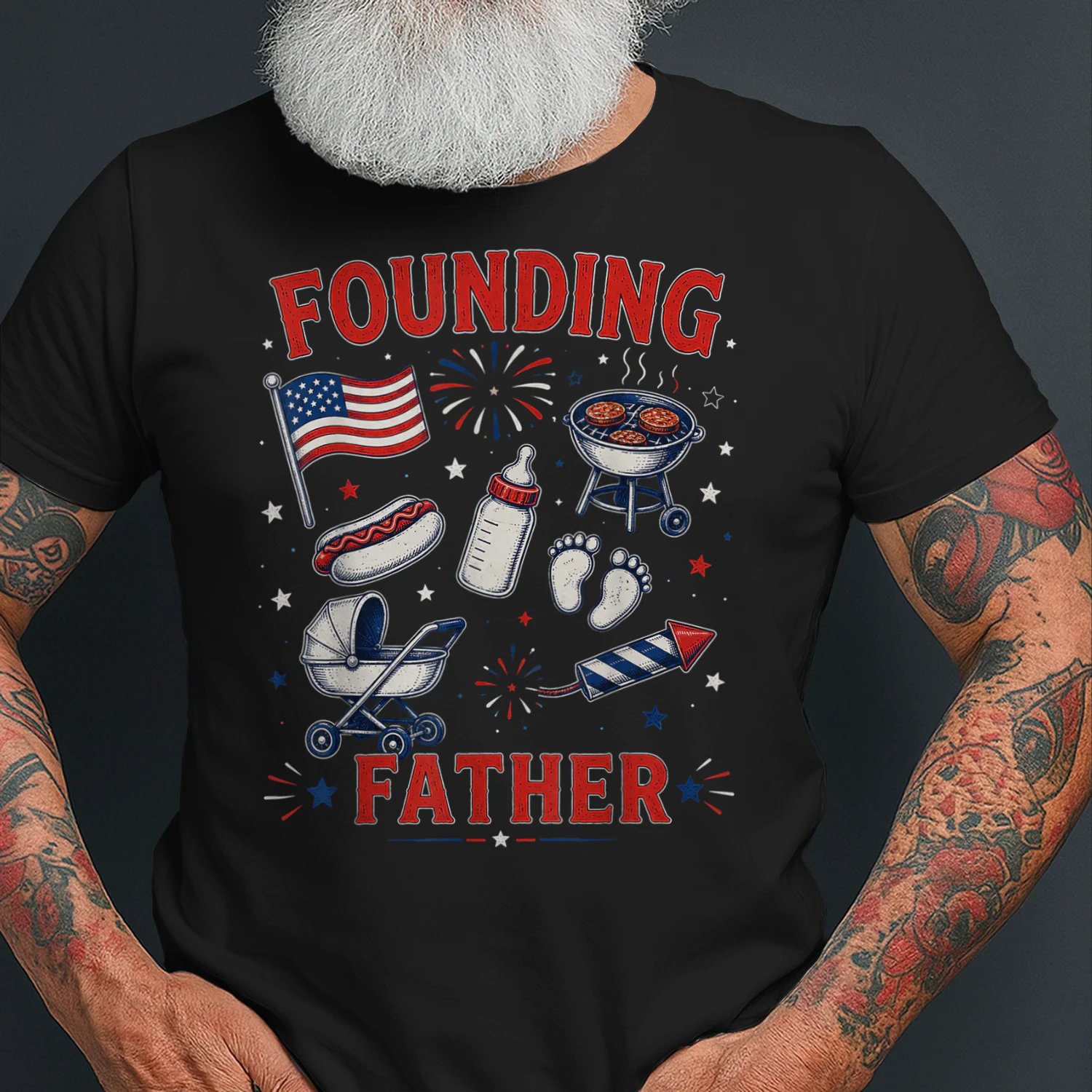 Fathers Day Pregnancy Announcement Baby Founding Fathers