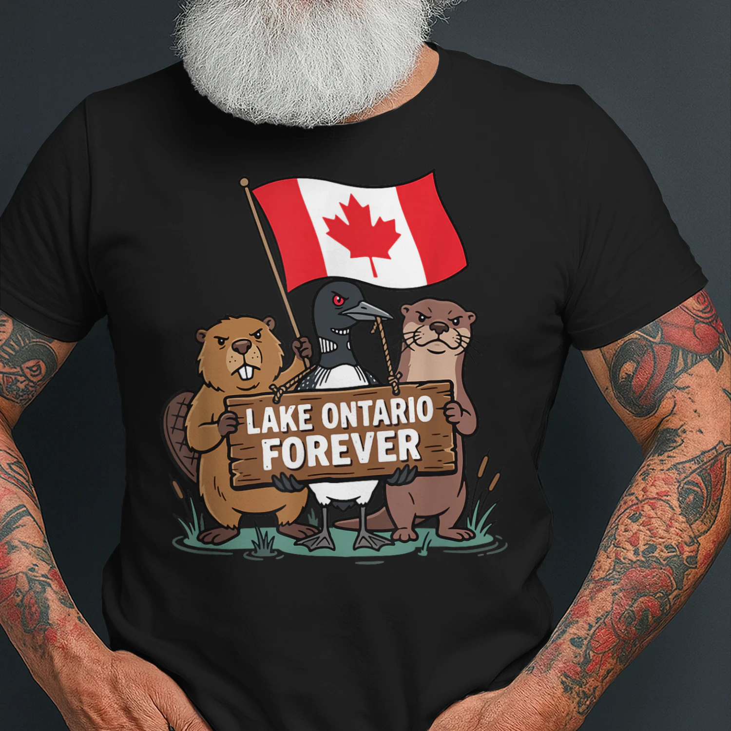 Lake Ontario Forever Animals Flag Funny Anti Lake