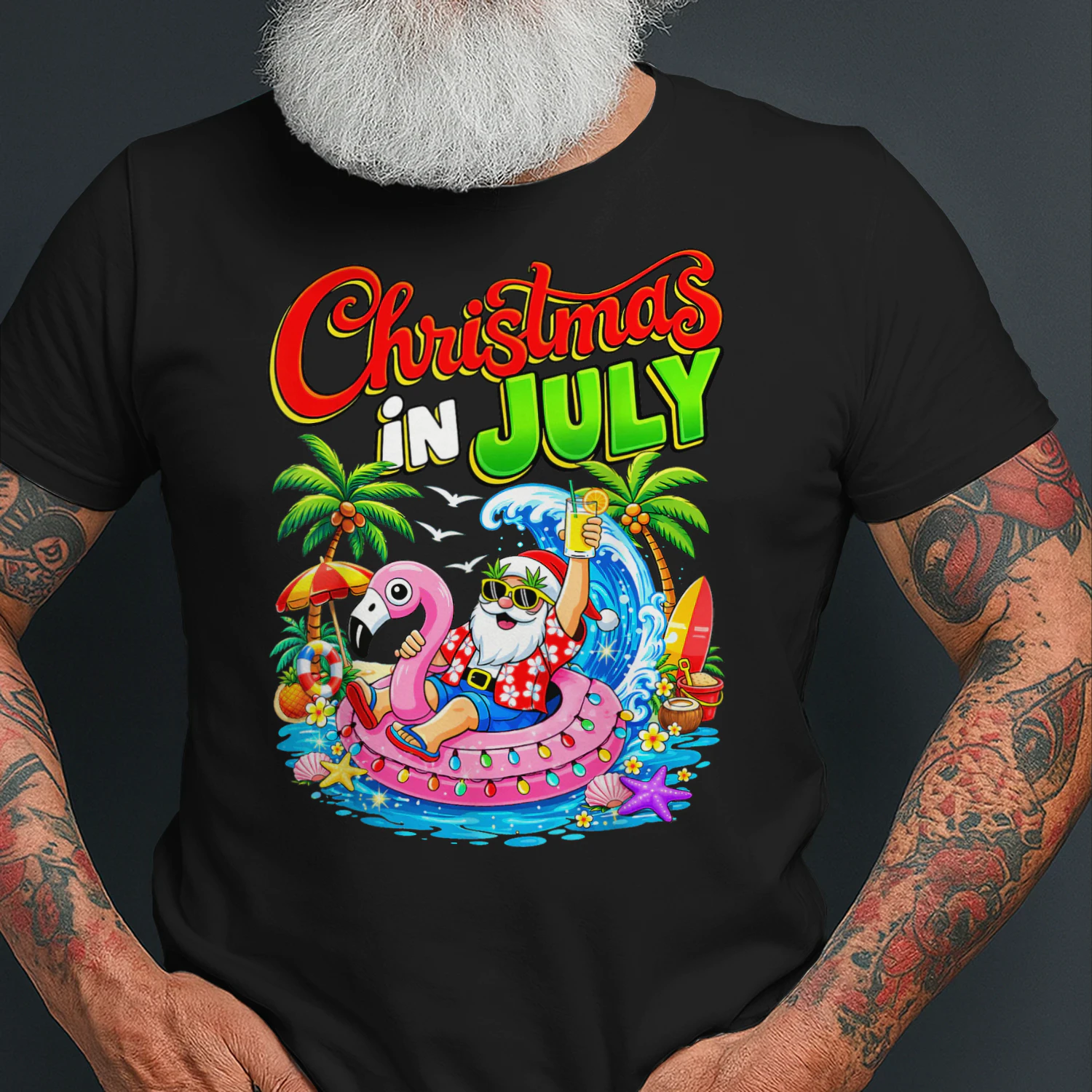 Christmas in July Palm Tree Beach Summer Hawaii