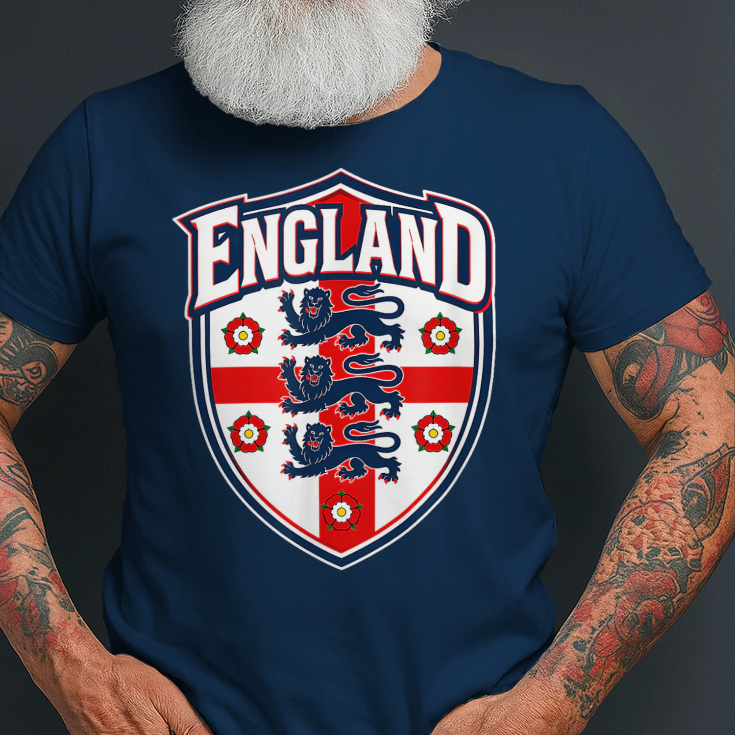 England Flag Vintage T-Shirts for Men Women Kids
