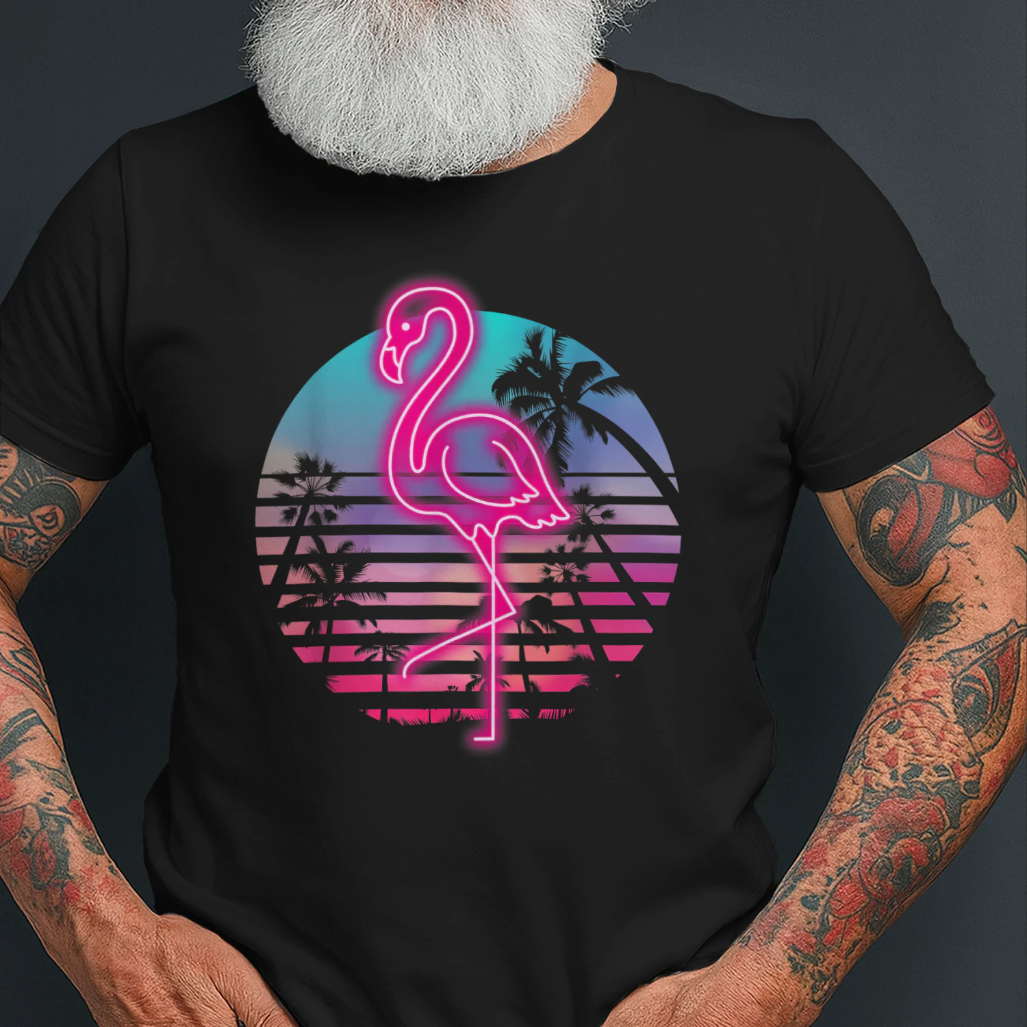 Zoo Animal Tropic Summer Sunrise Gift Flamingo