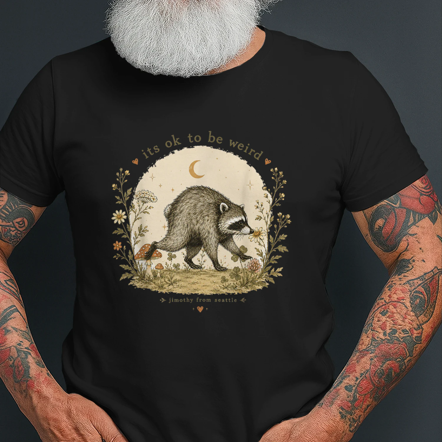 Funny Jimothy Raccoon Its OK to Be Weird Raccoon