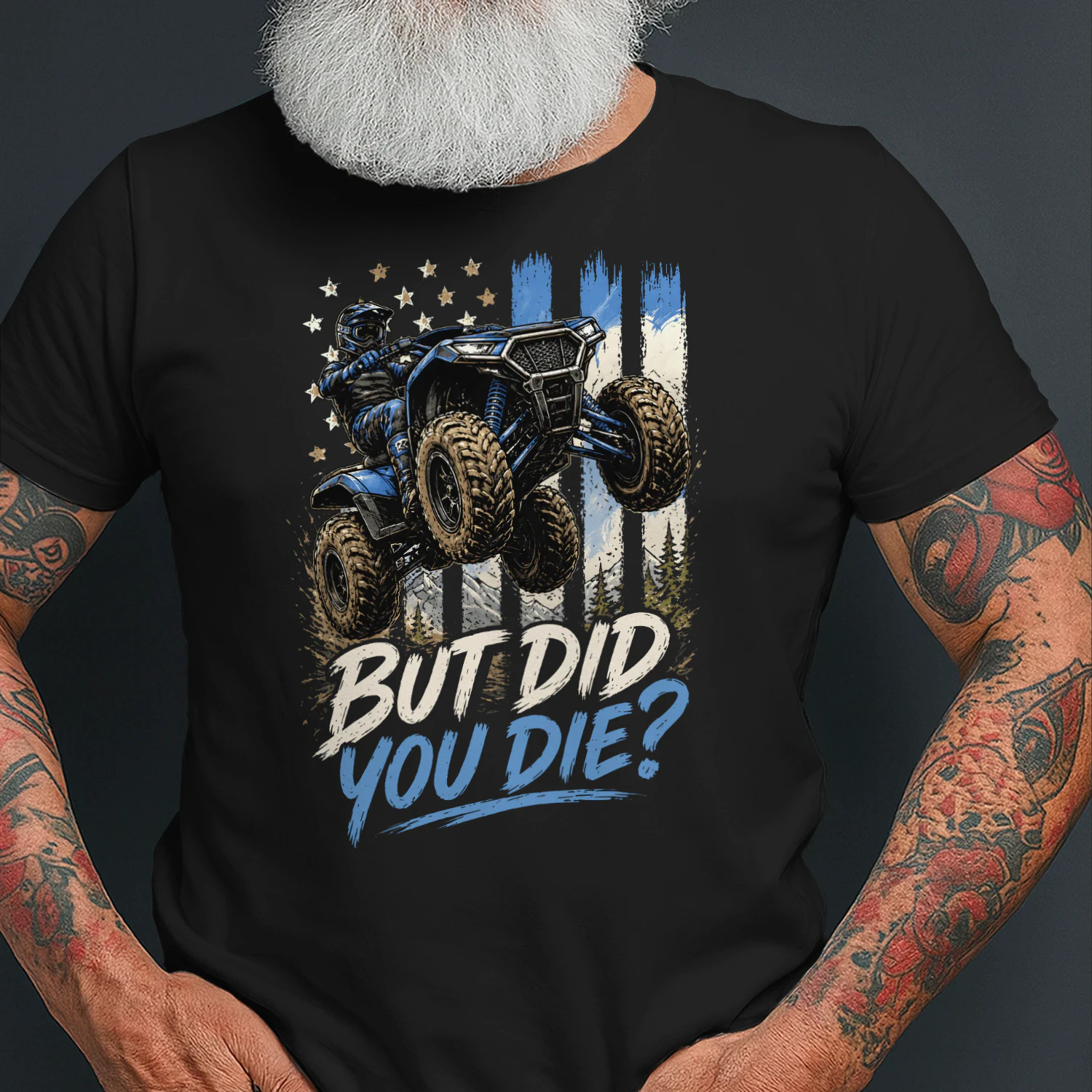 ATV Four Wheeler But Did You Die US Flag