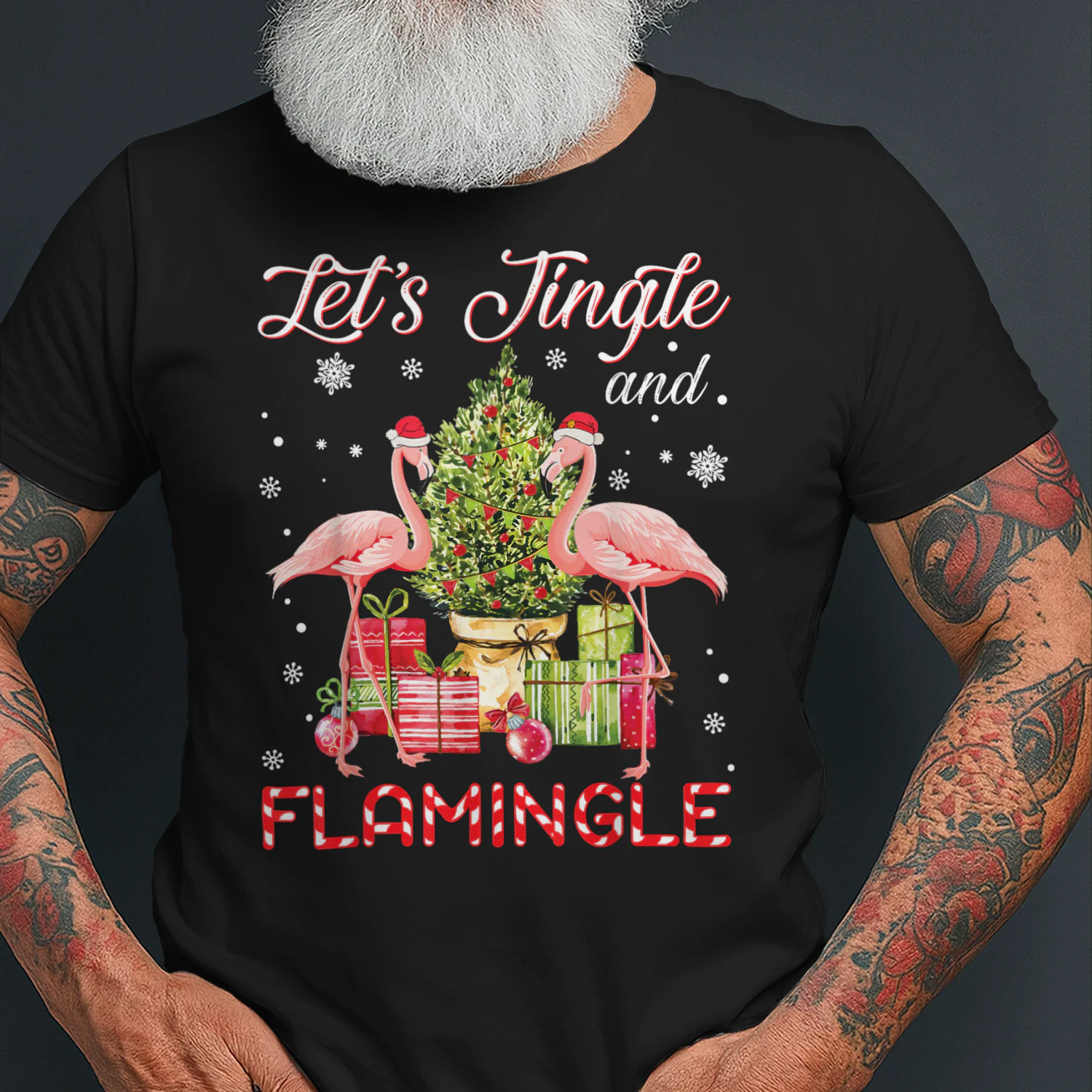 Let's Jingle And Flamingle Funny Flamingo