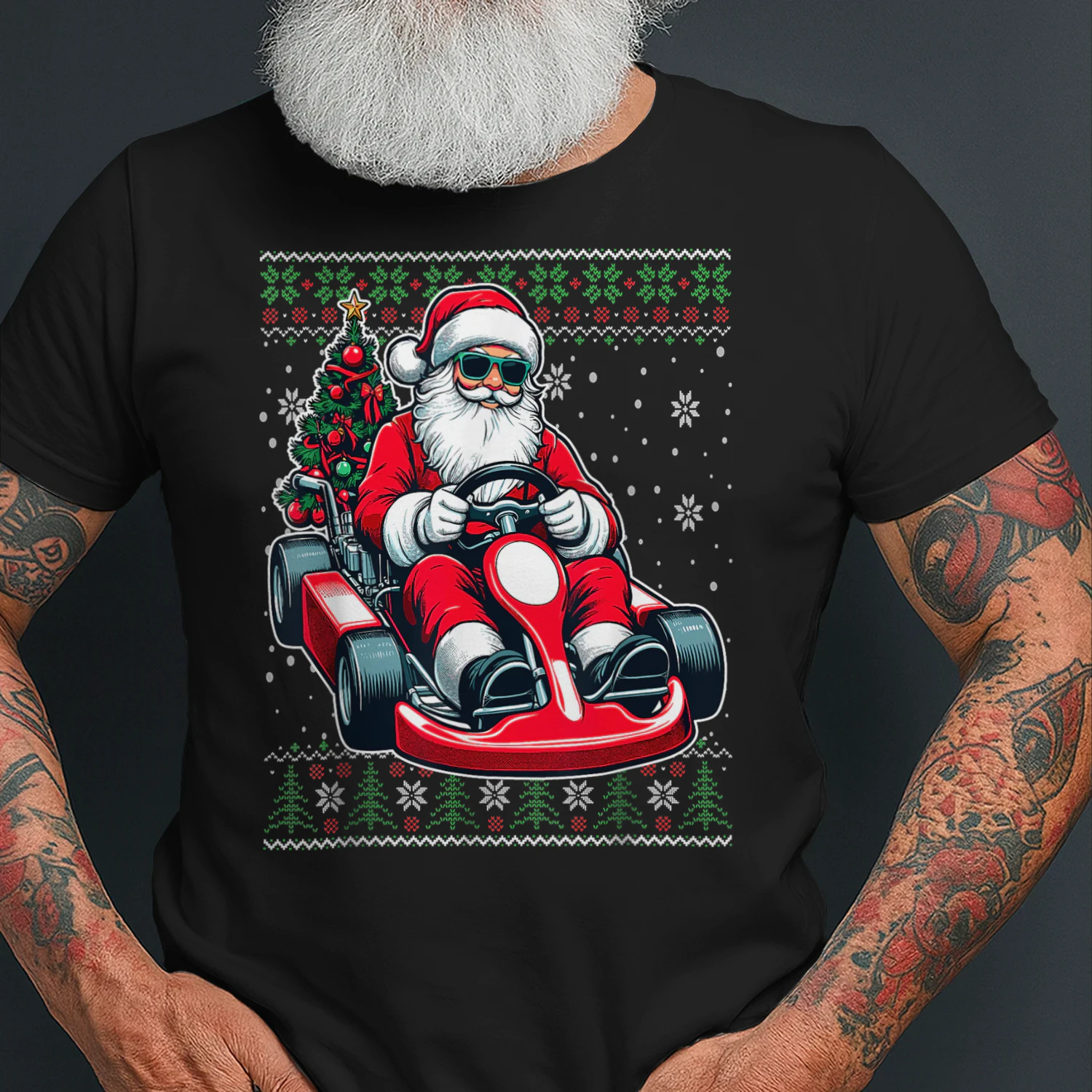 Christmas Santa Claus Kart Racing Ugly
