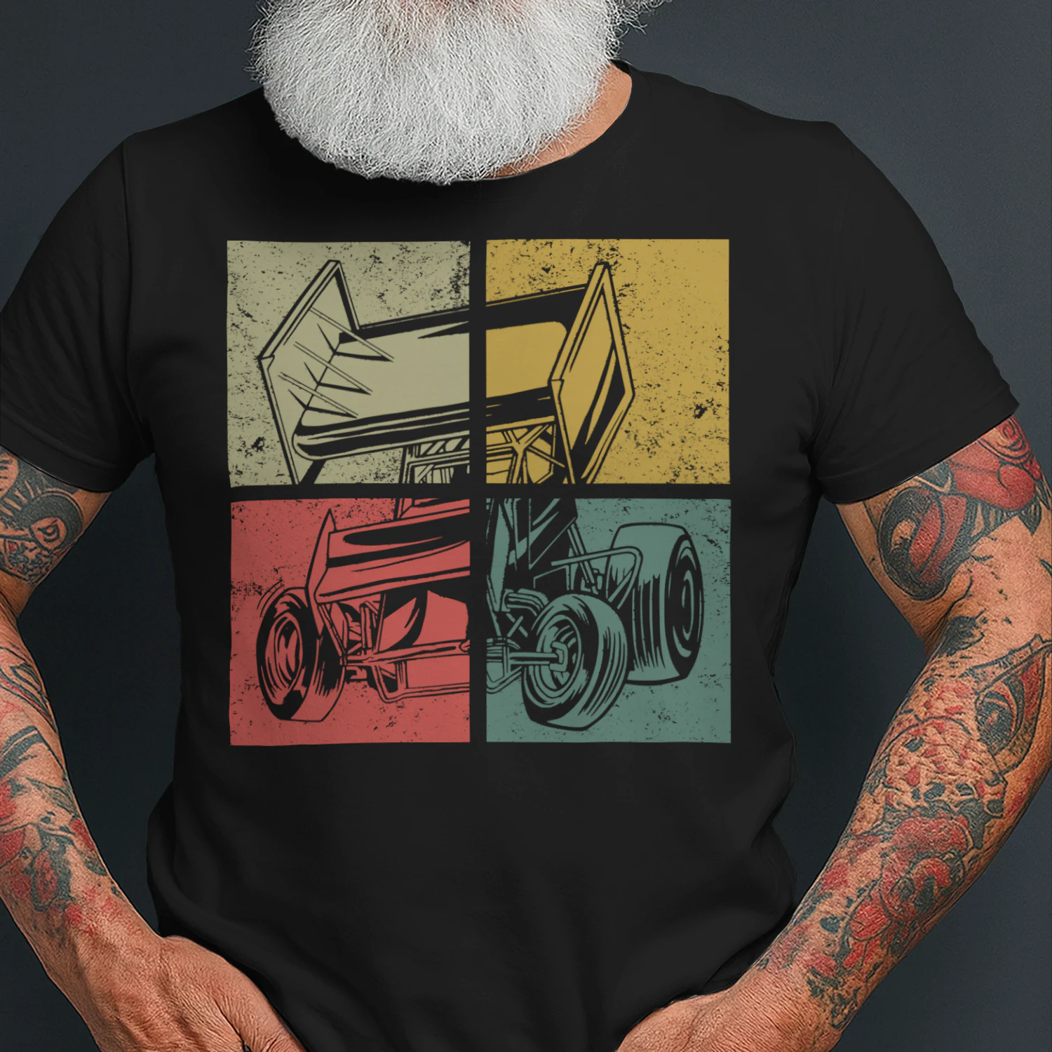Dirt Track Racing Race Sprint Car Vintage Retro
