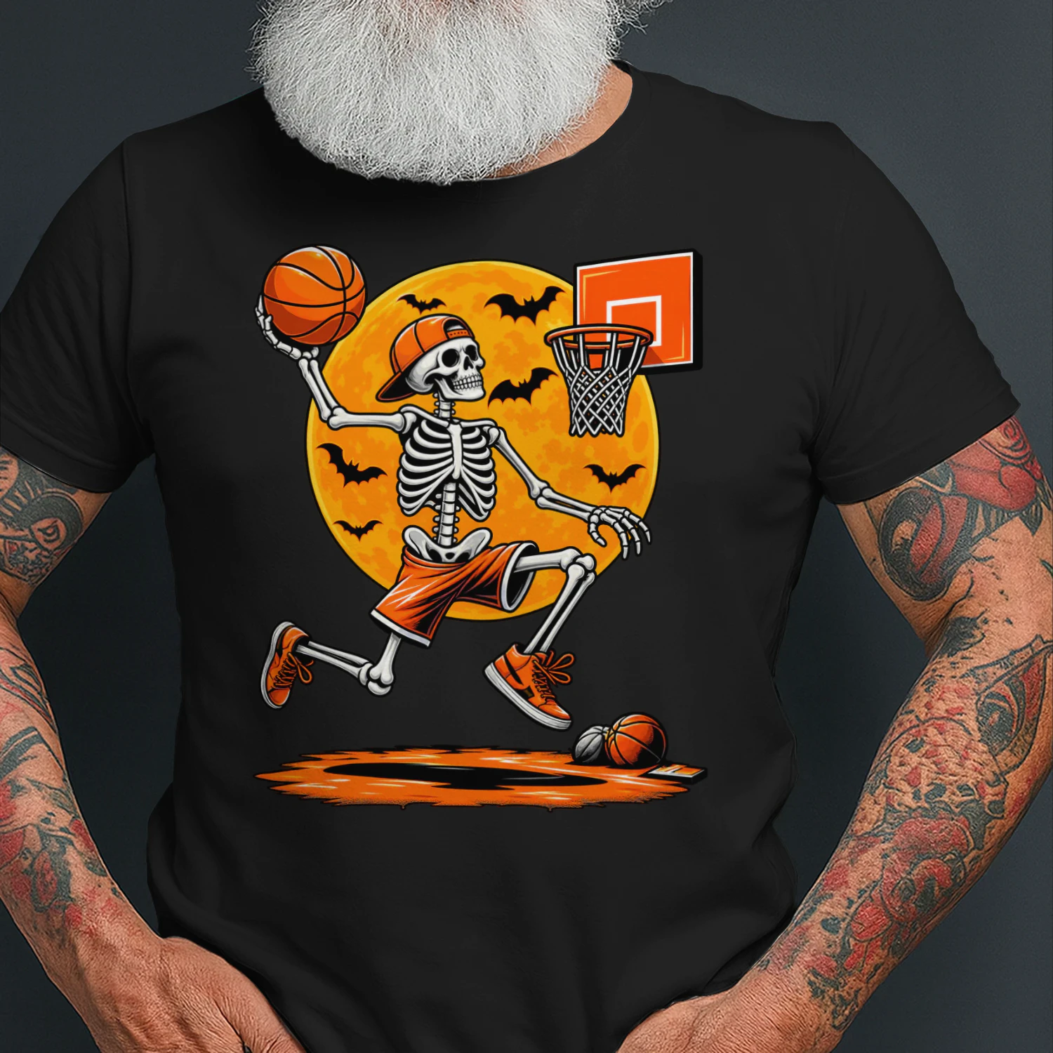 Halloween Skeleton Basketball Dunk