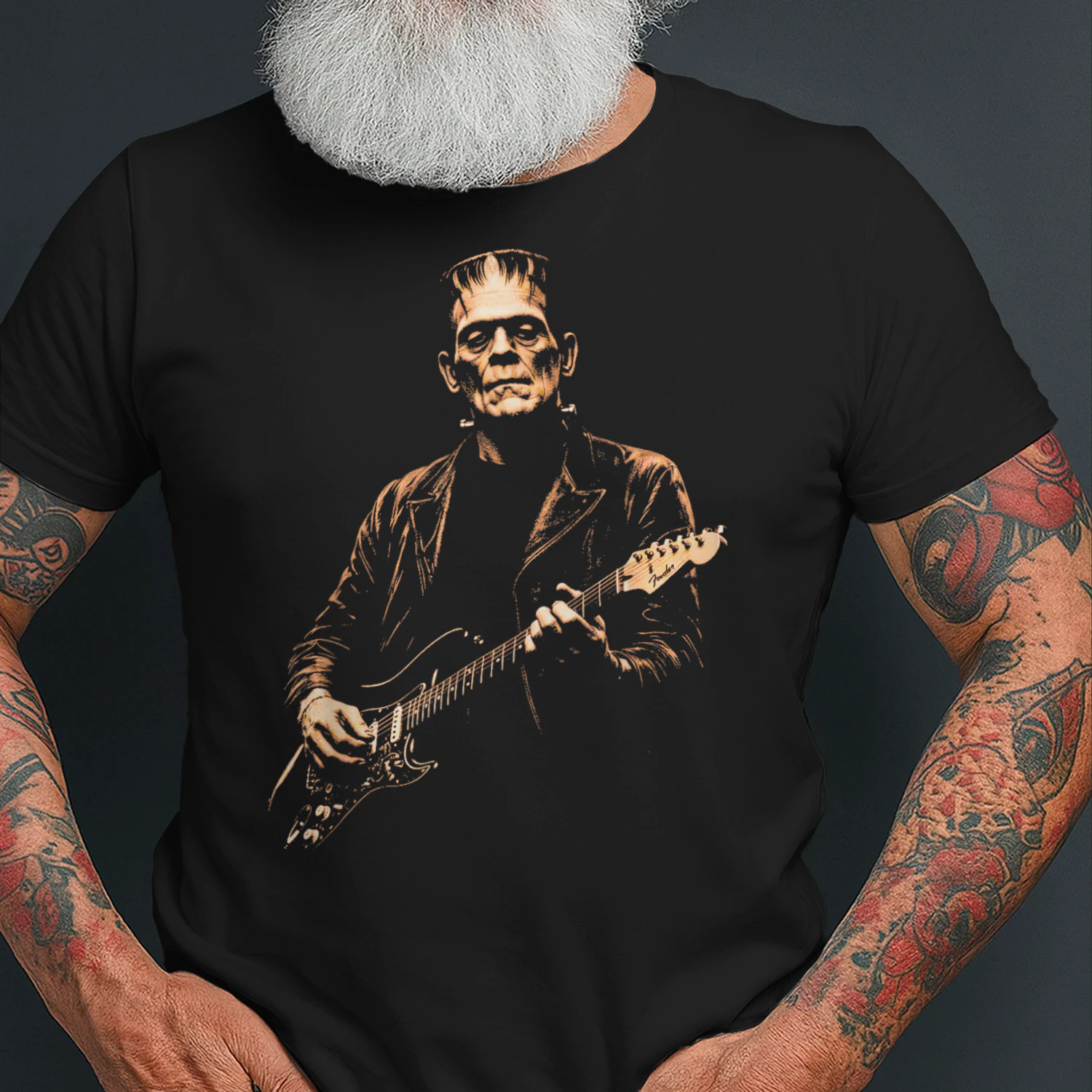 Frankenstein Playing Guitar Funny Halloween