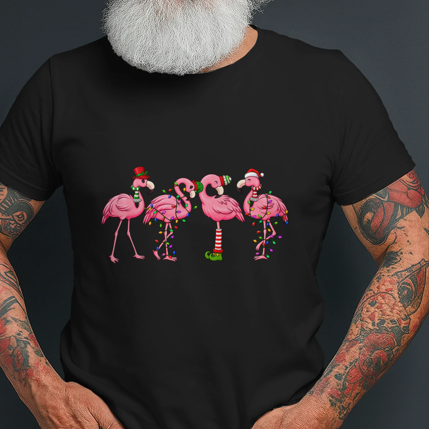 Festive Flamingo Christmas Quartet