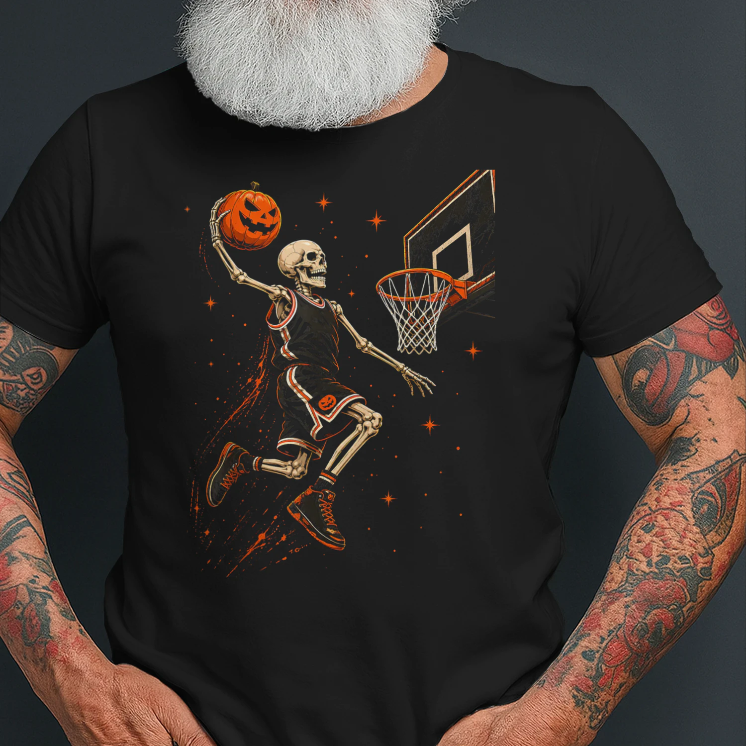 Skeleton Basketball Player Men Boys Scary for