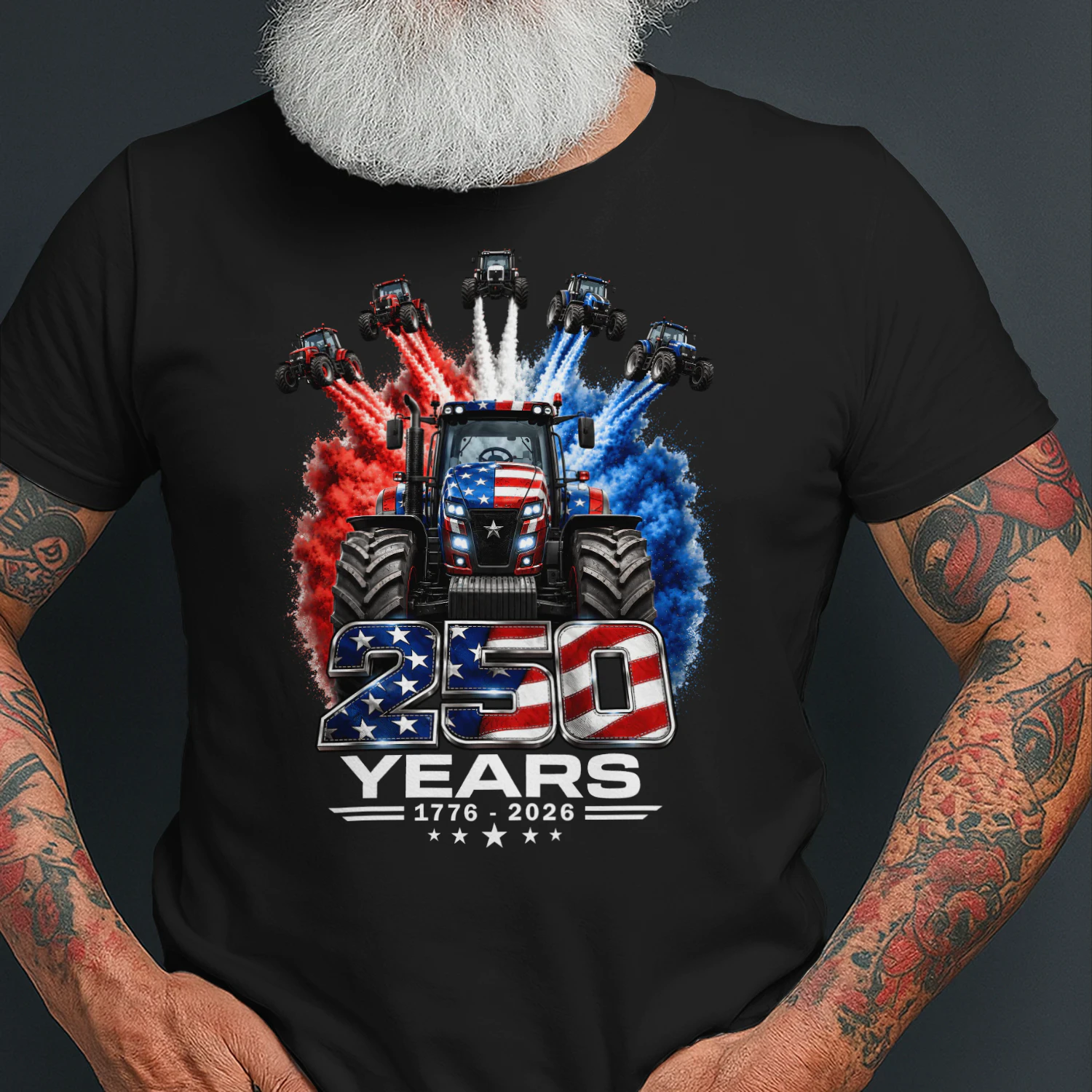 Tractor 250 Years US 1776 - 2026 Color