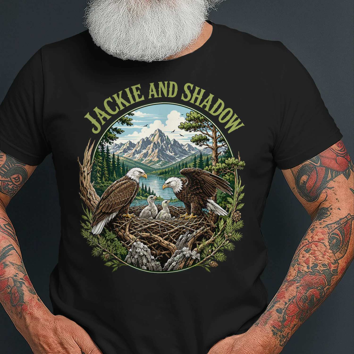 Vintage Jackie and Shadow Bald Eagle Family