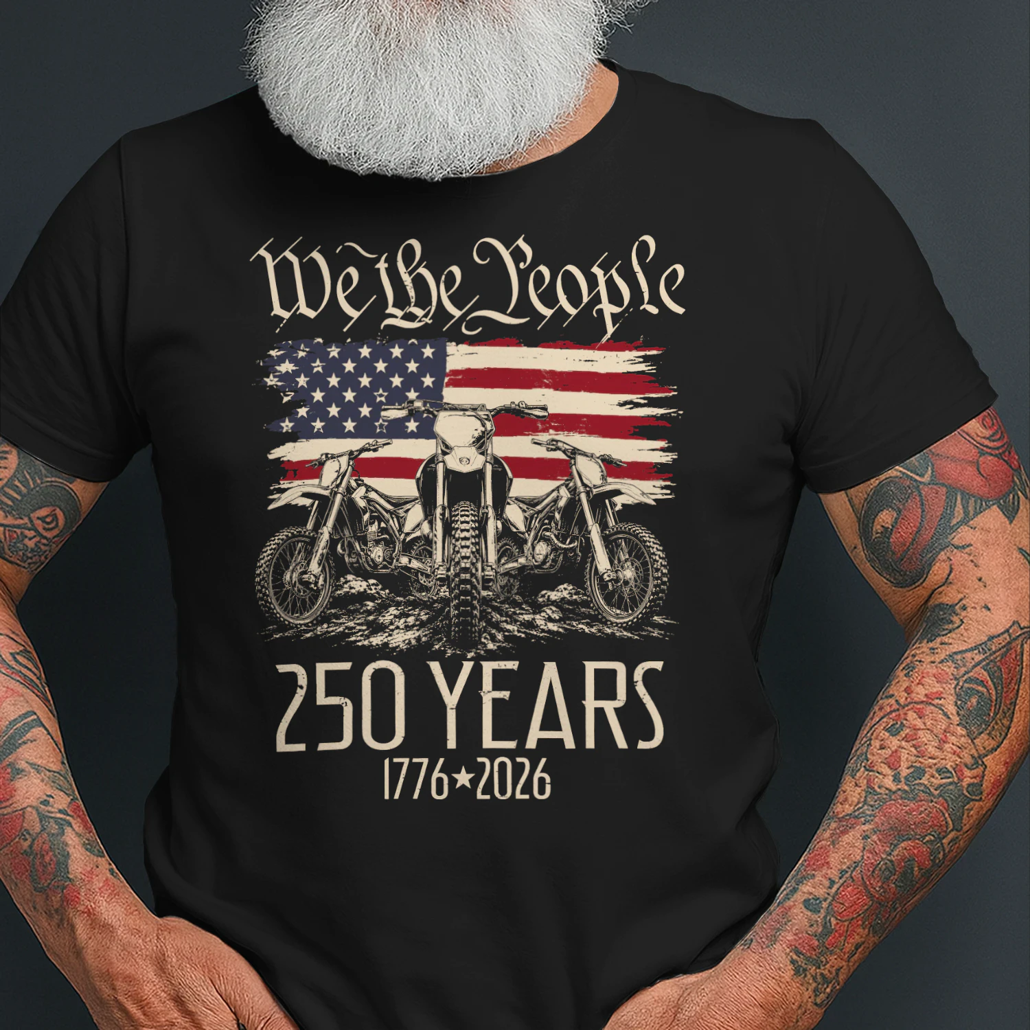 Dirt Bike Motocorss WE The People 250 Years US