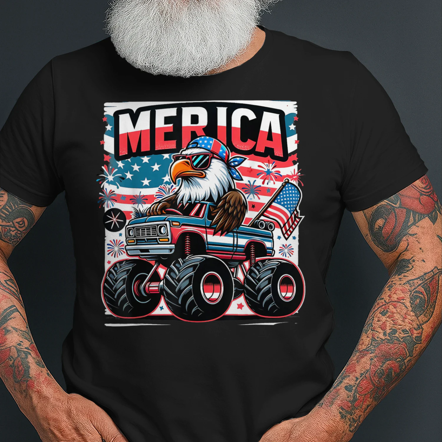 Merica 4th of July Shirts Boys Kids American Flag Eagle USA