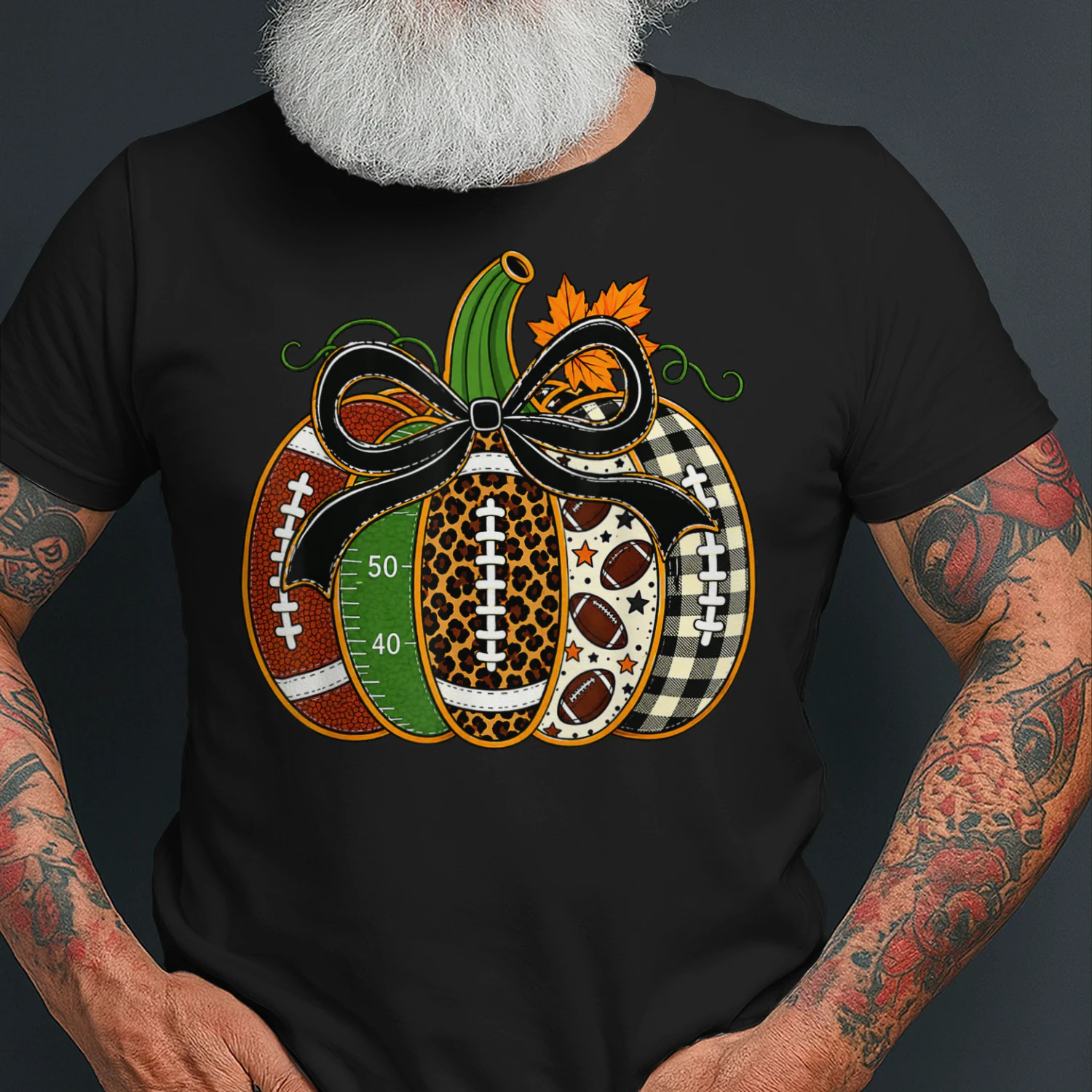 Football Inspired Fall Pumpkin Leopard Autumn