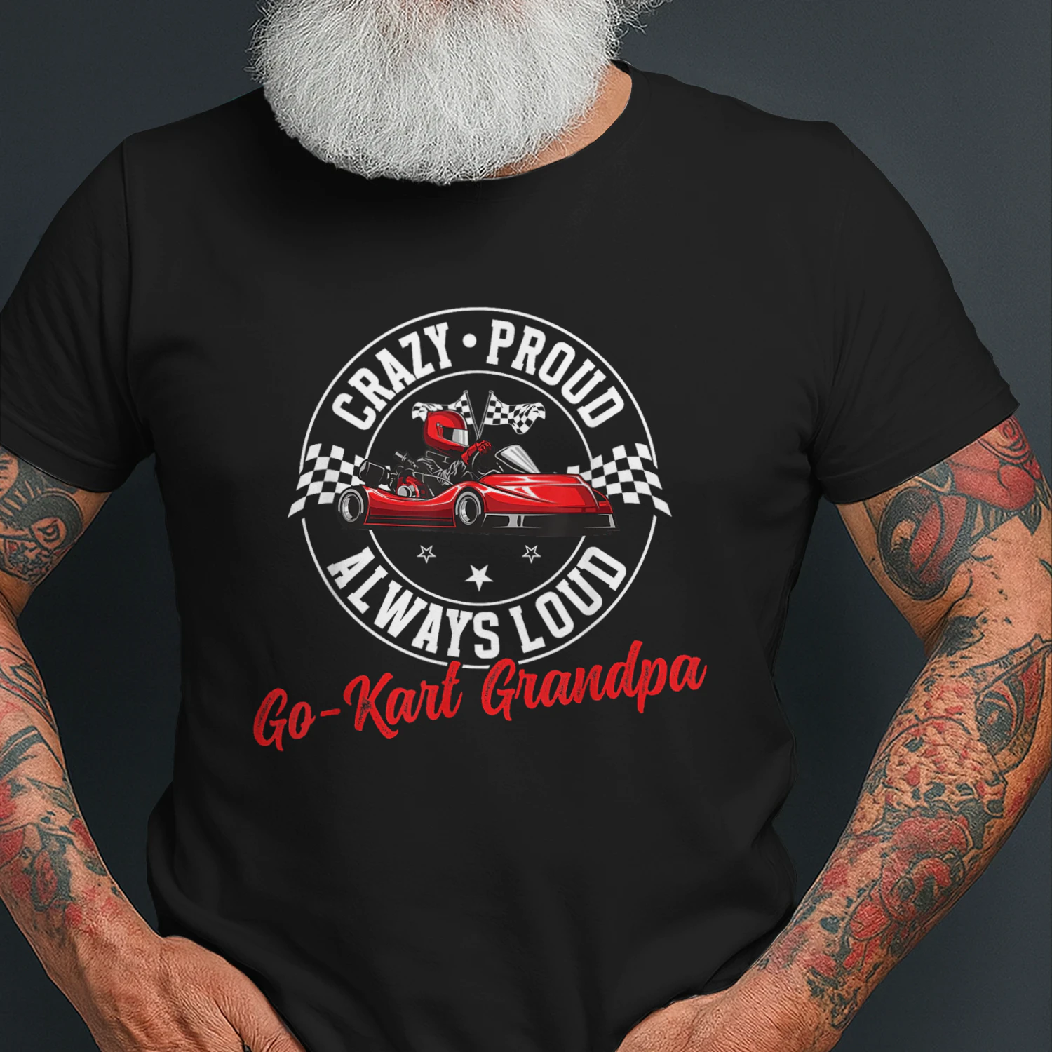 Crazy Proud Go Kart Grandpa Go Kart Racing