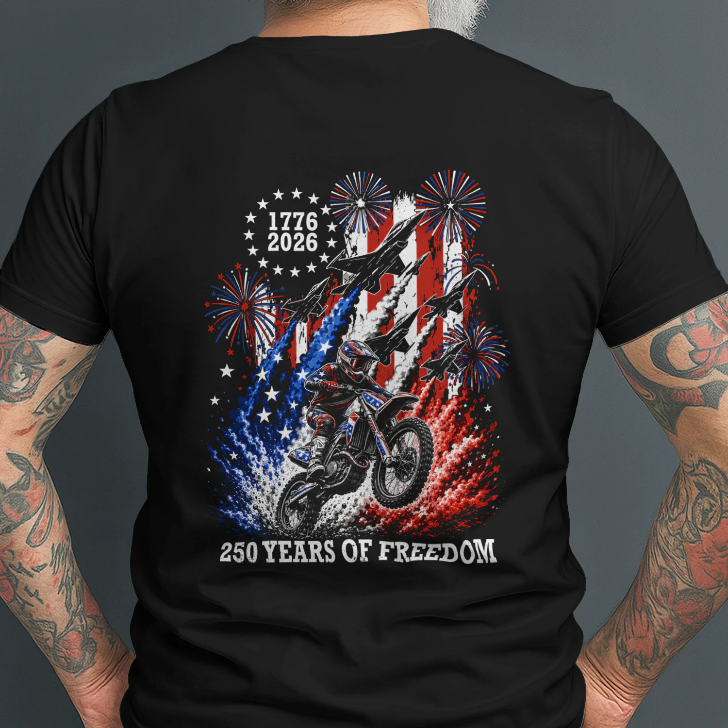 Dirt Bike Motocross 250 Years Of Freedom 1776