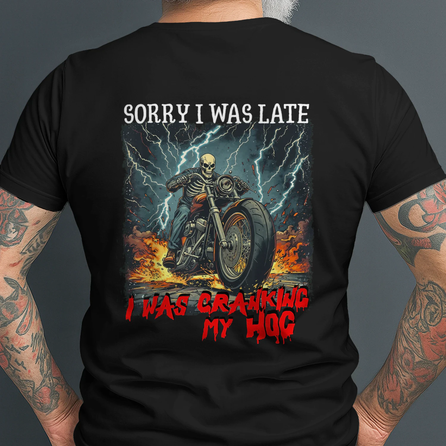 Sorry I was Late I was Cranking My Hog Funny