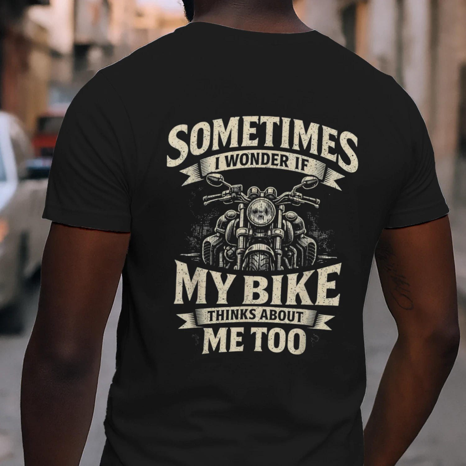 Funny Motorcycle Quote My Bike Thinks Me Biker