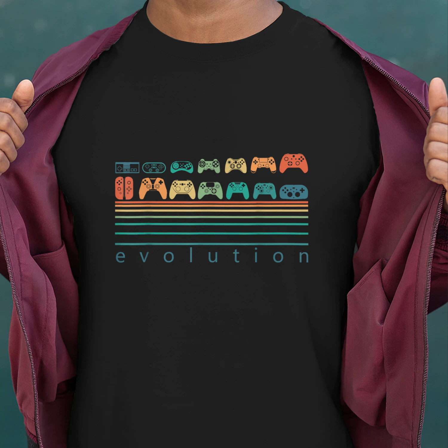 Video Game Controller Evolution 80s 90s Retro Gaming Gamer