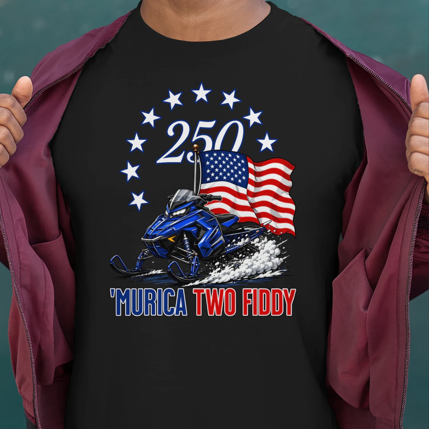 Snowmobile Sled 'Murica Two Fiddy 250