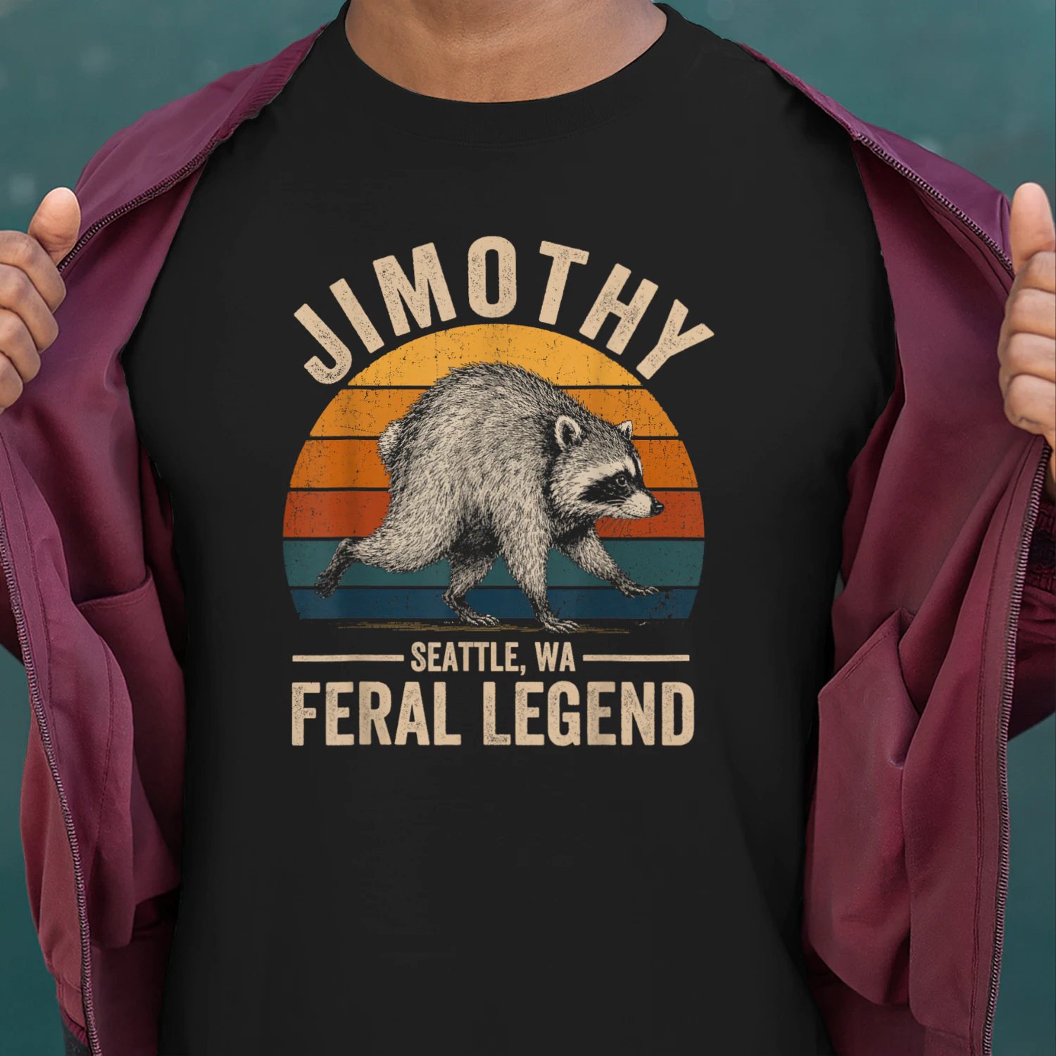 Jimothy Raccoon Seattle Feral Legend Meme Trendy