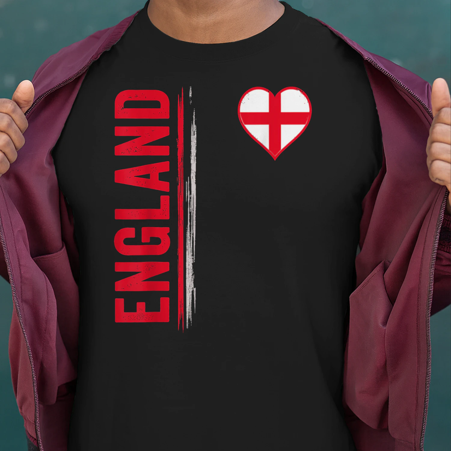 England Flag Heart Pride English Patriotic