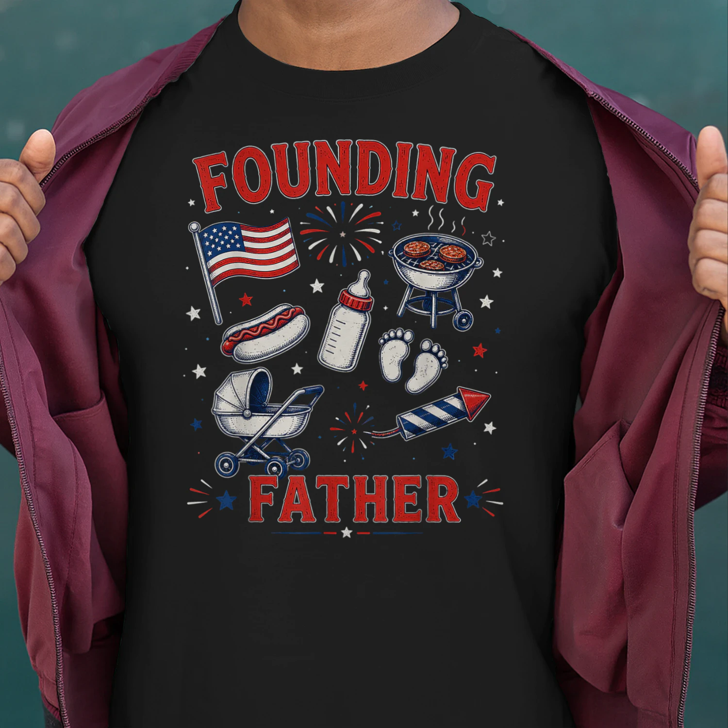 Fathers Day Pregnancy Announcement Baby Founding Fathers