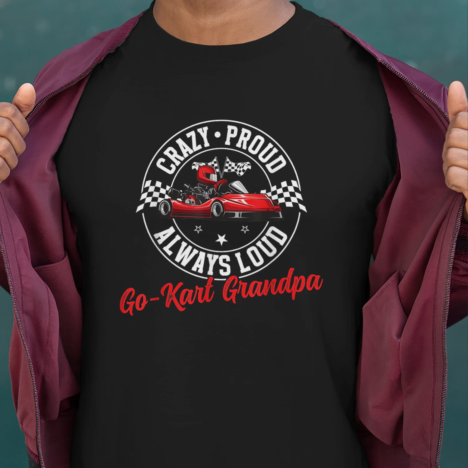 Crazy Proud Go Kart Grandpa Go Kart Racing