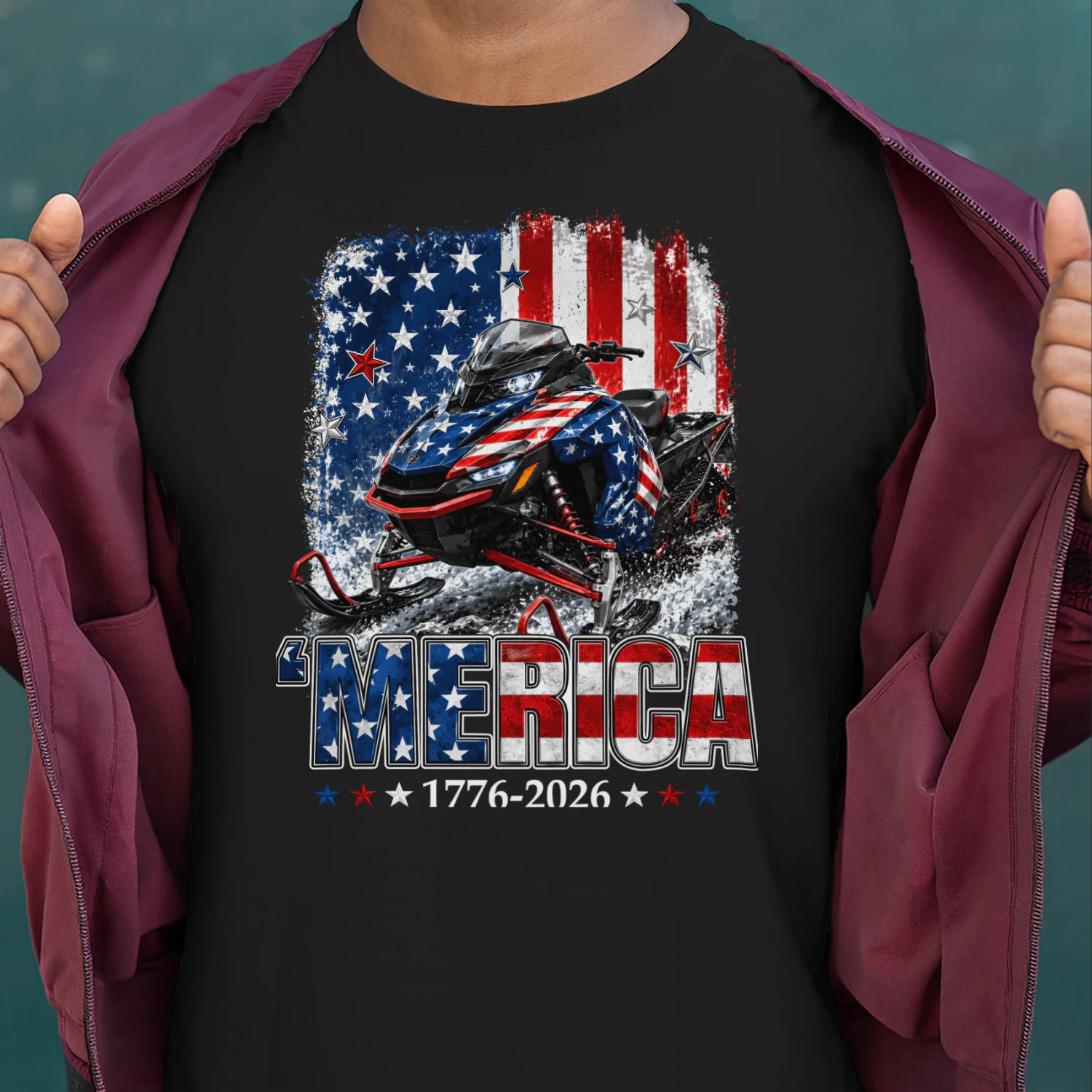 Snowmobile Sled 'Merica 250 Year America