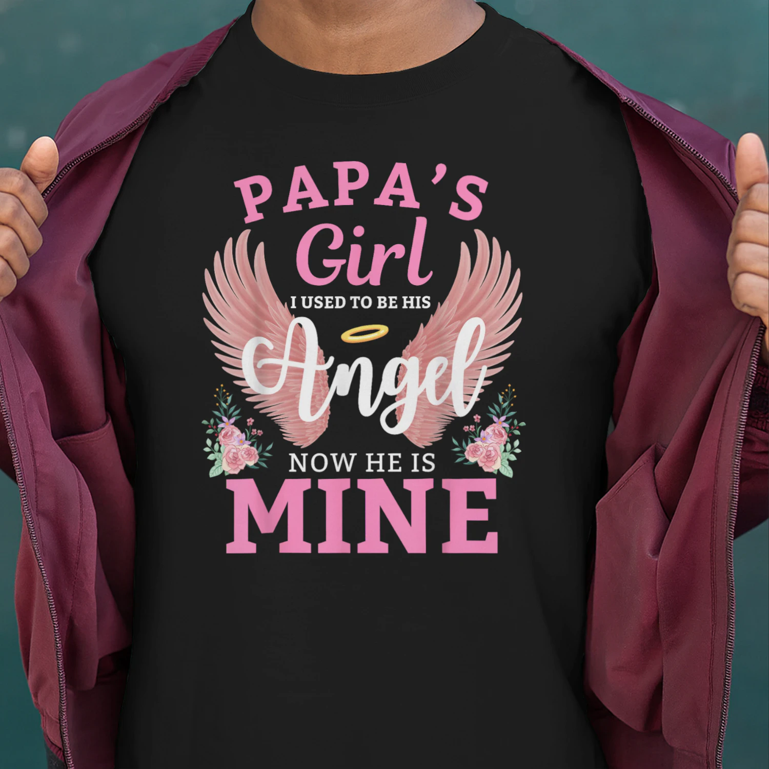 Papas Girl I Used To Be His Angel Now He Is Mine Memorial