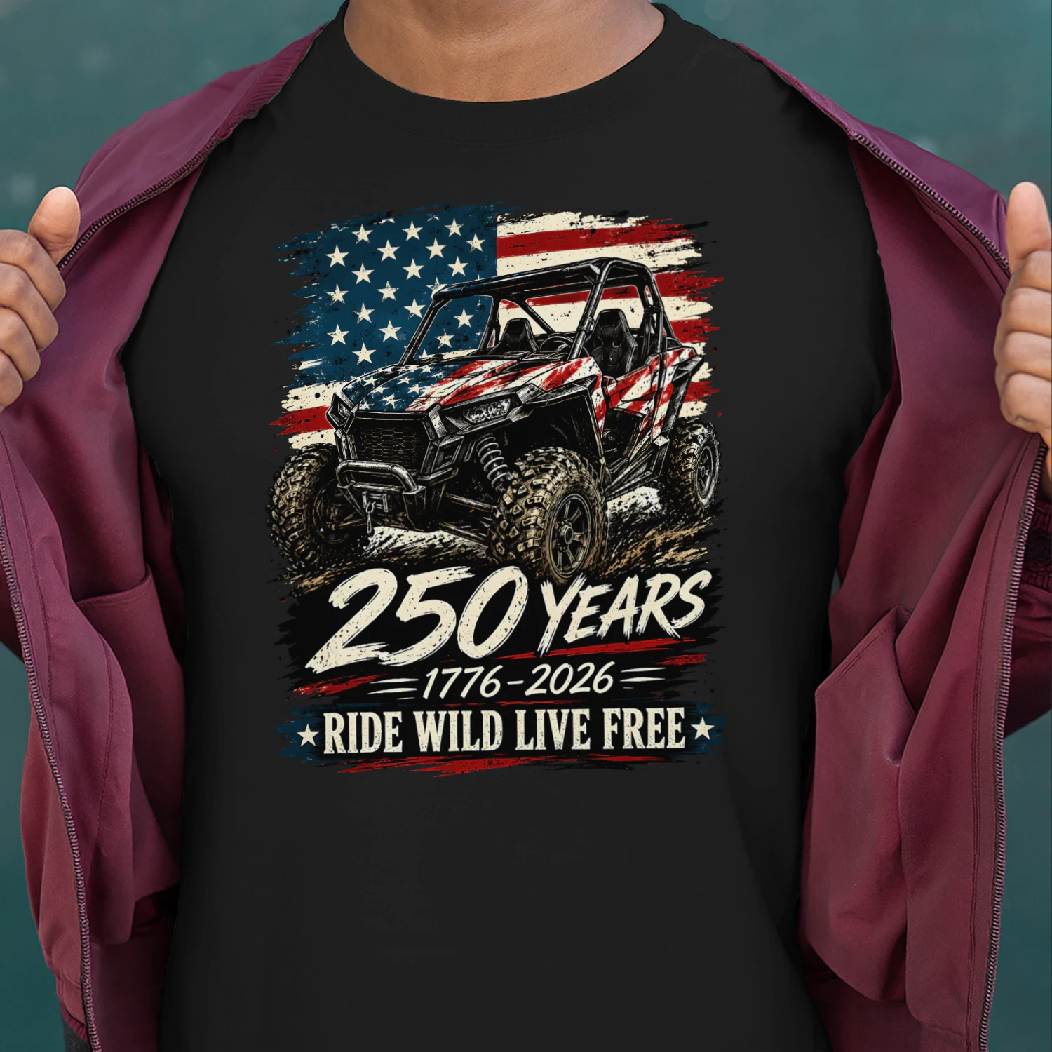 SXS UTV 250 Years Ride Wild Live Free