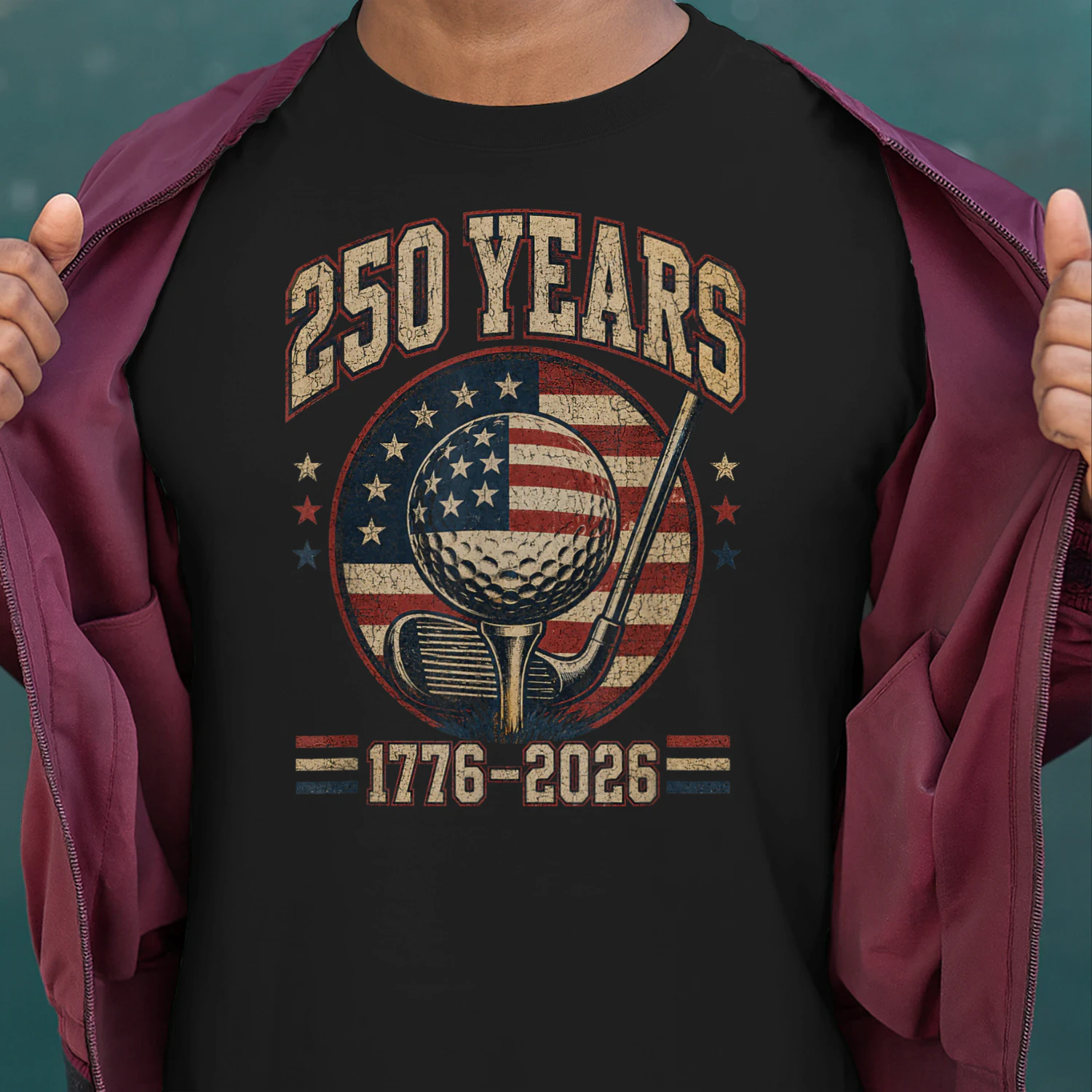 250th Anniversary 250 USA America Golf 1776 2026 Patriotic
