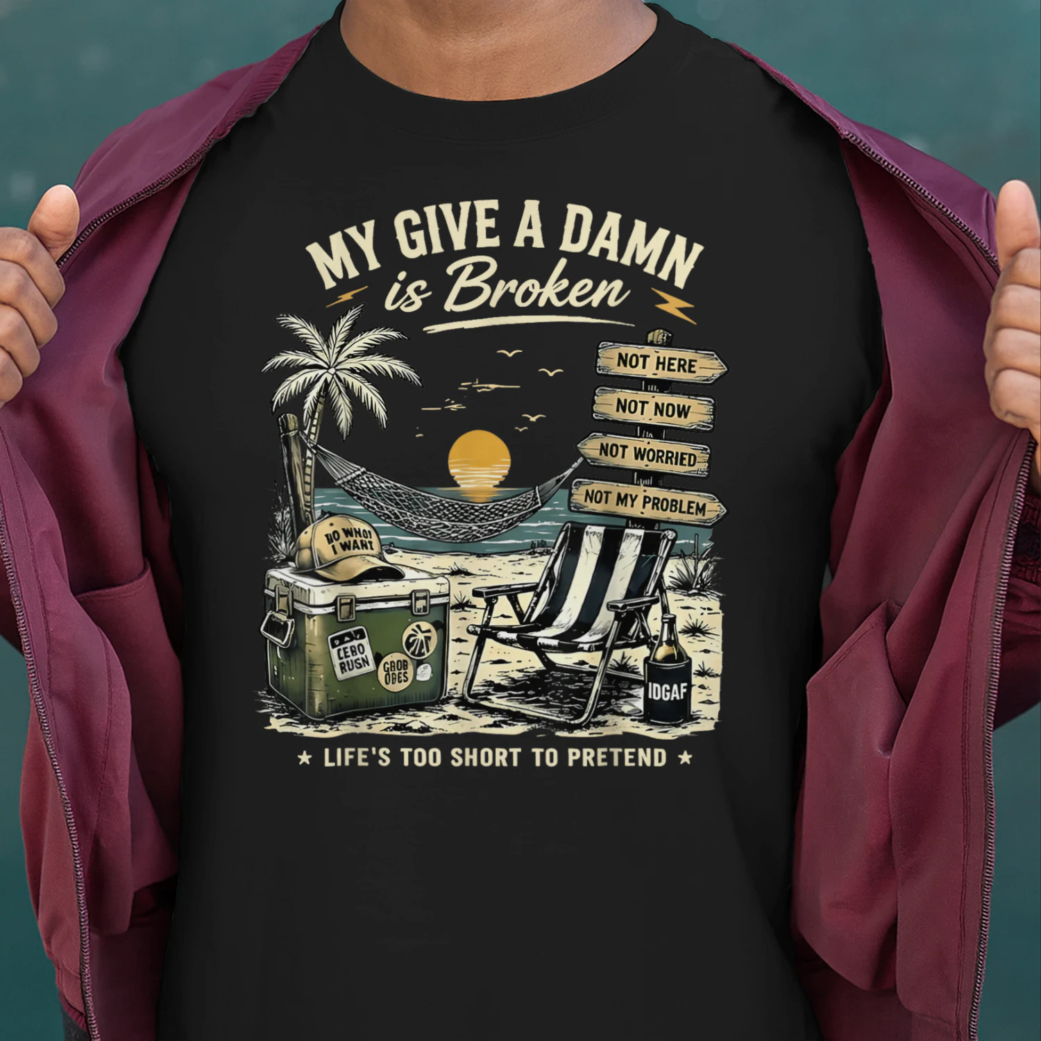 My Give A Damn is Broken Life Too Short to Pretend Vintage