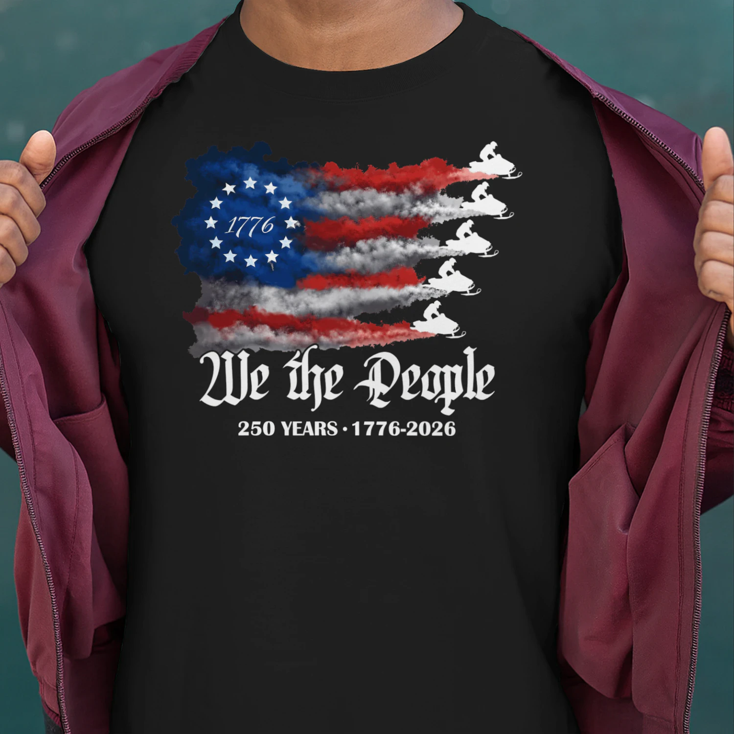 Snowmobile Sled We The People 250 Years