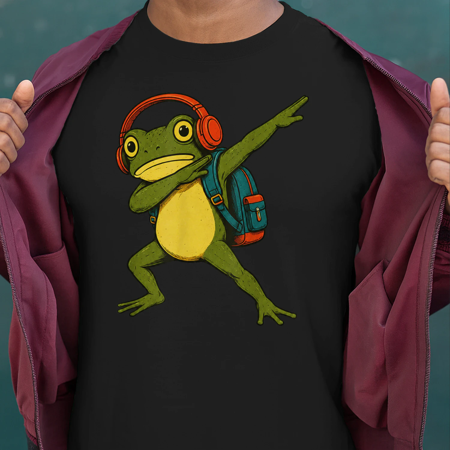 Funny Frog Back to School Girl Boy Kid First Day