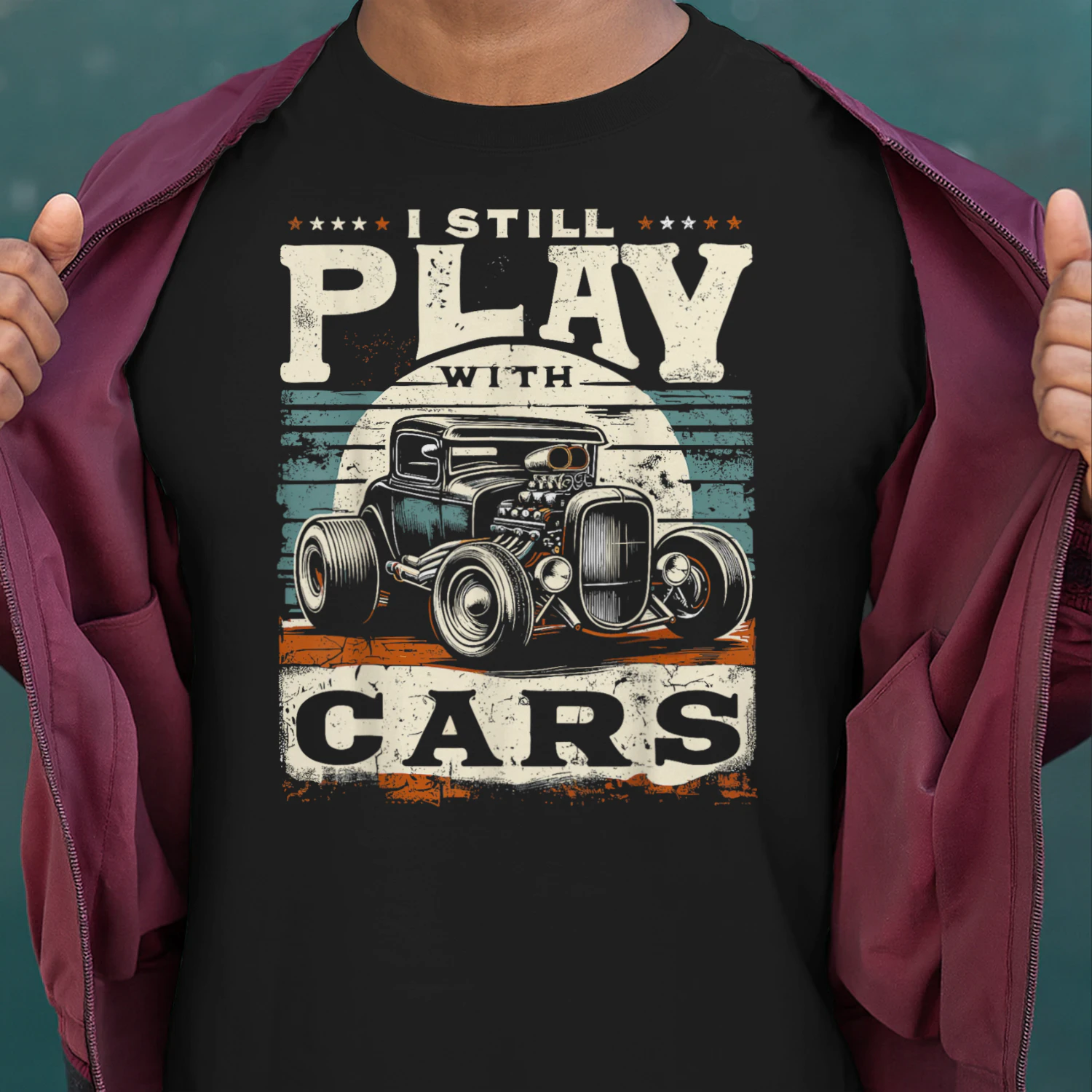 Hot Rod Mechanic I Still Play with Cars Vintage Rat Rod