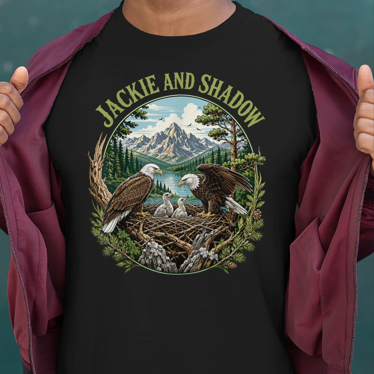 Vintage Jackie and Shadow Bald Eagle Family