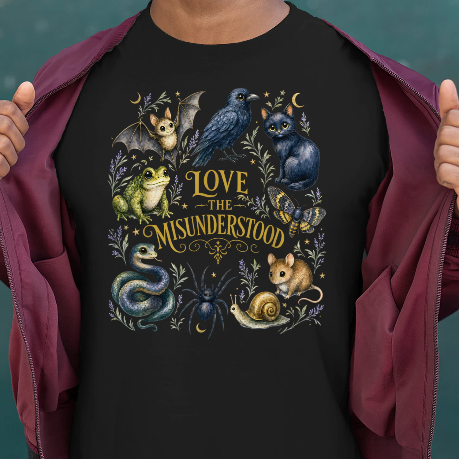 Love The Misunderstood Bat Raven Cat Snake Spider