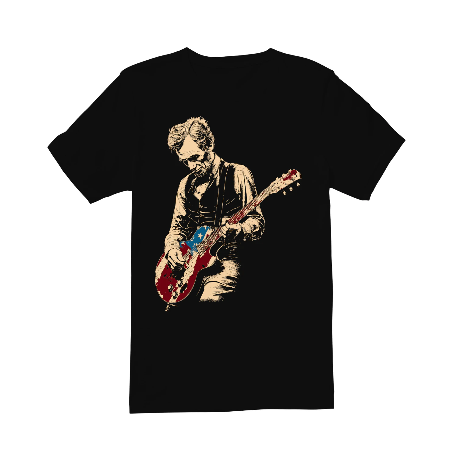 Funny Abe Lincoln Guitar Shirt Abraham Lincoln Vintage