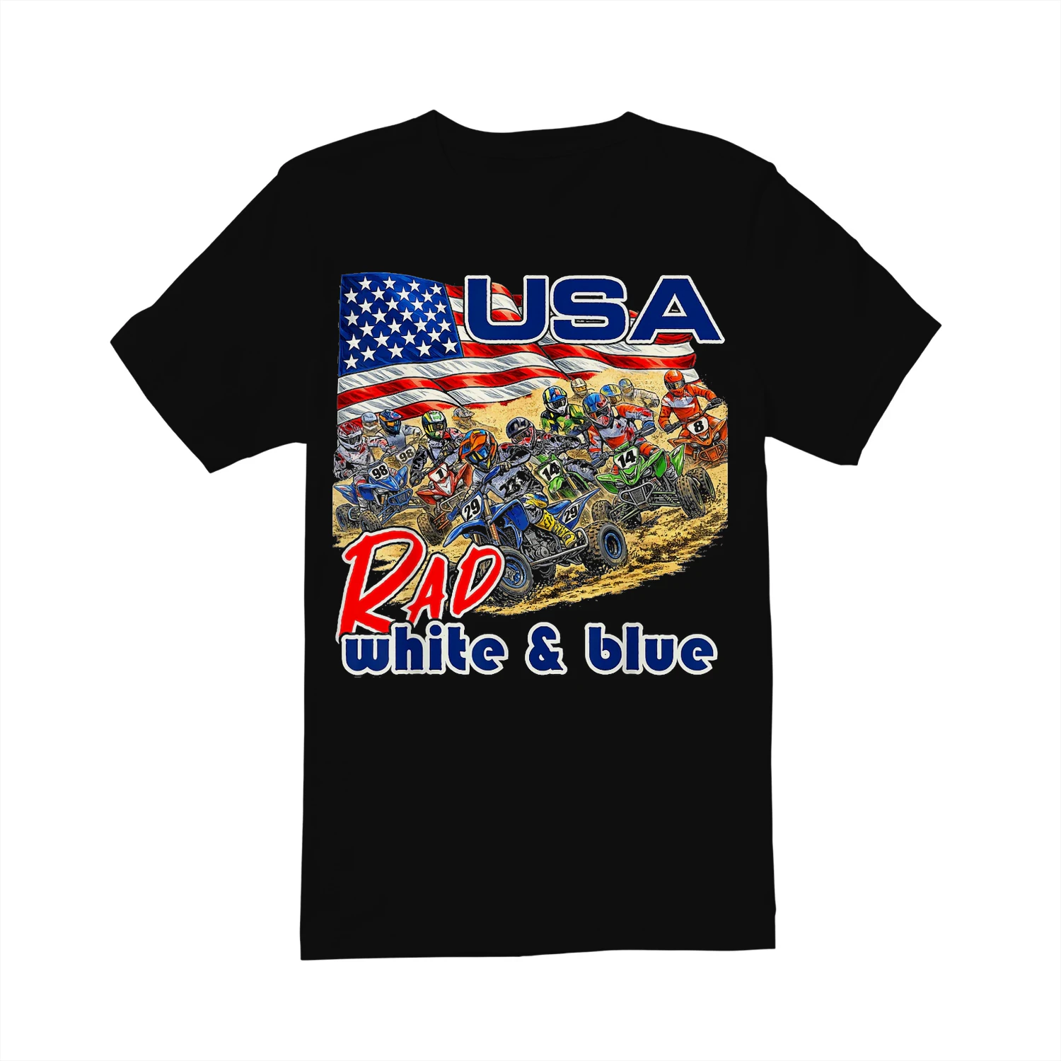 ATV Four Wheeler Rad White Blue