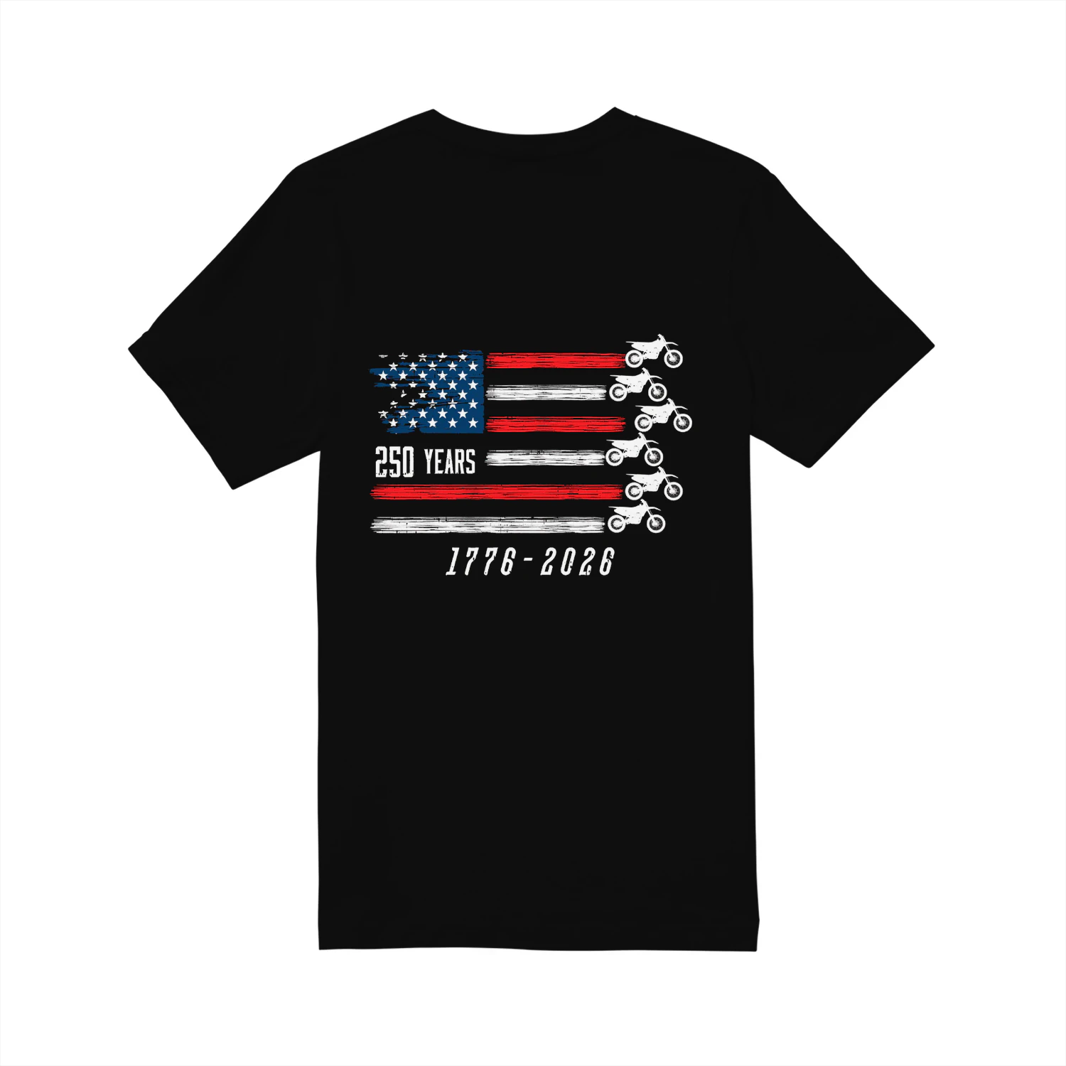 Dirt Bike Motocross America 250 Years Flag US