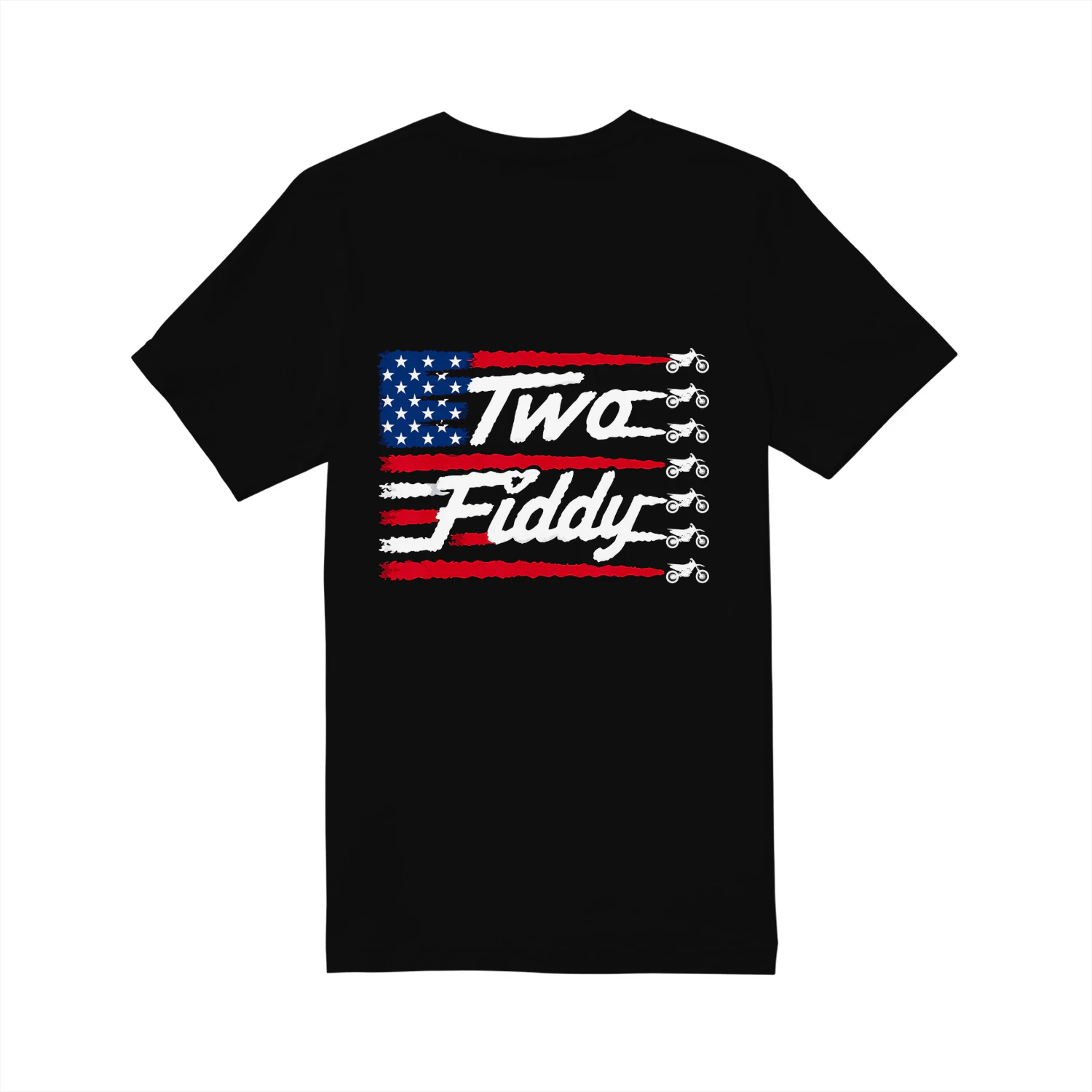 Dirt Bike Motocross Two Fiddy US Falg