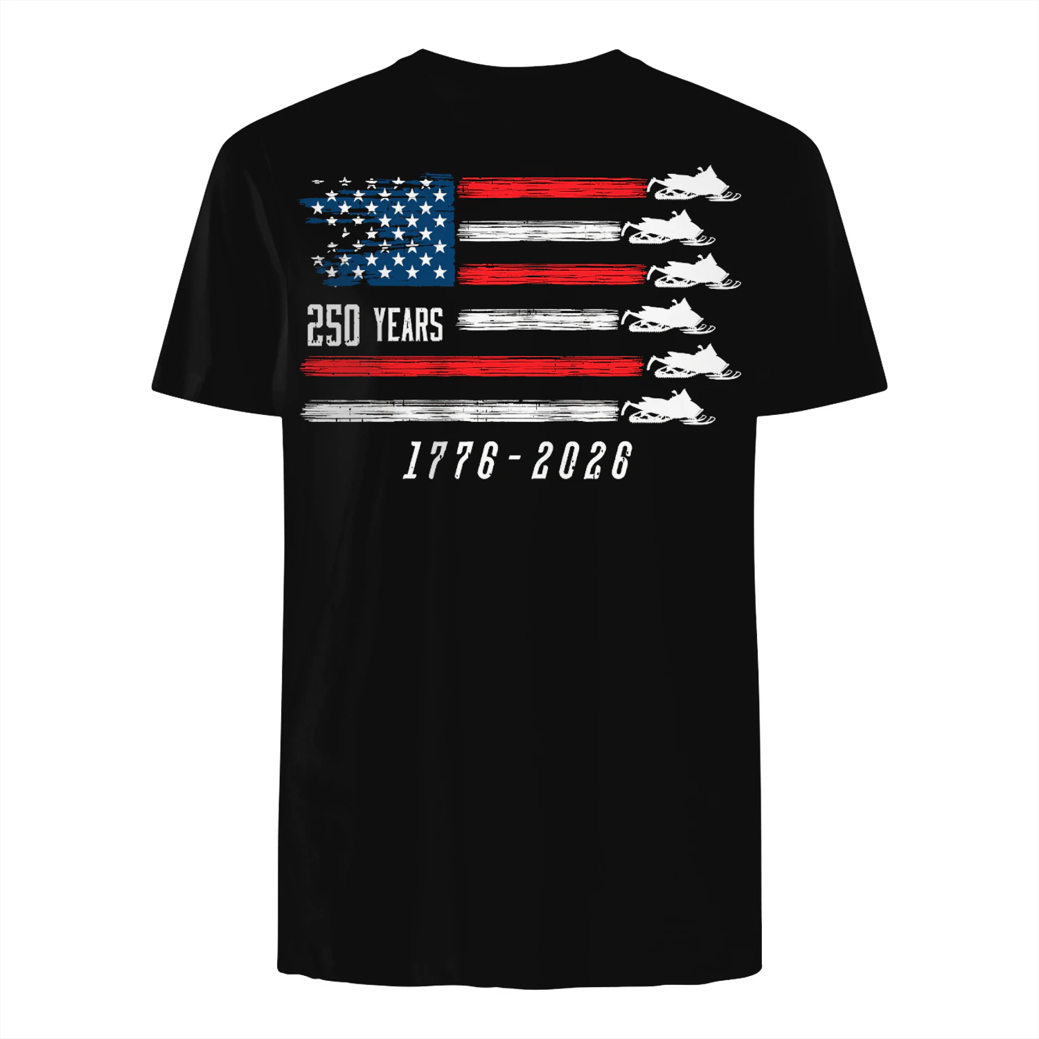 Snowmobile Sled US Flag 250 Years