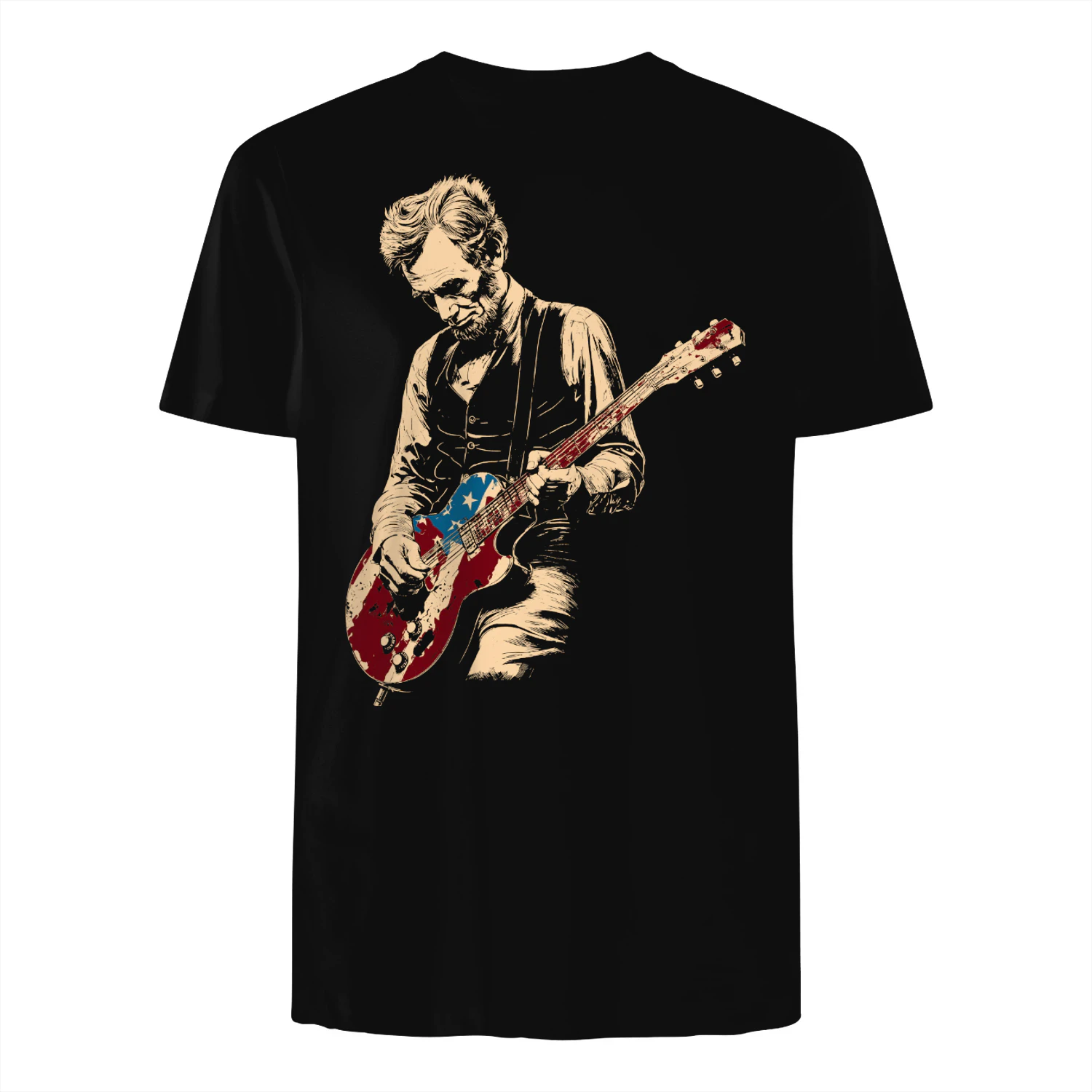 Funny Abe Lincoln Guitar Shirt Abraham Lincoln Vintage