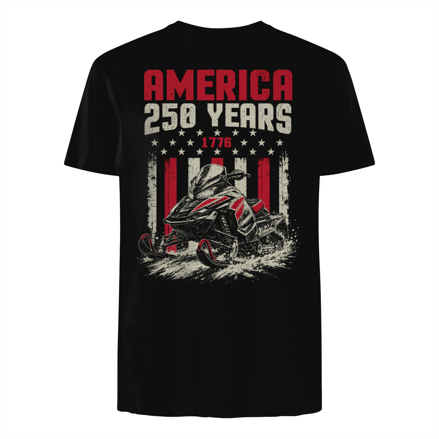 Snowmobile Sled America 250 Years 1776