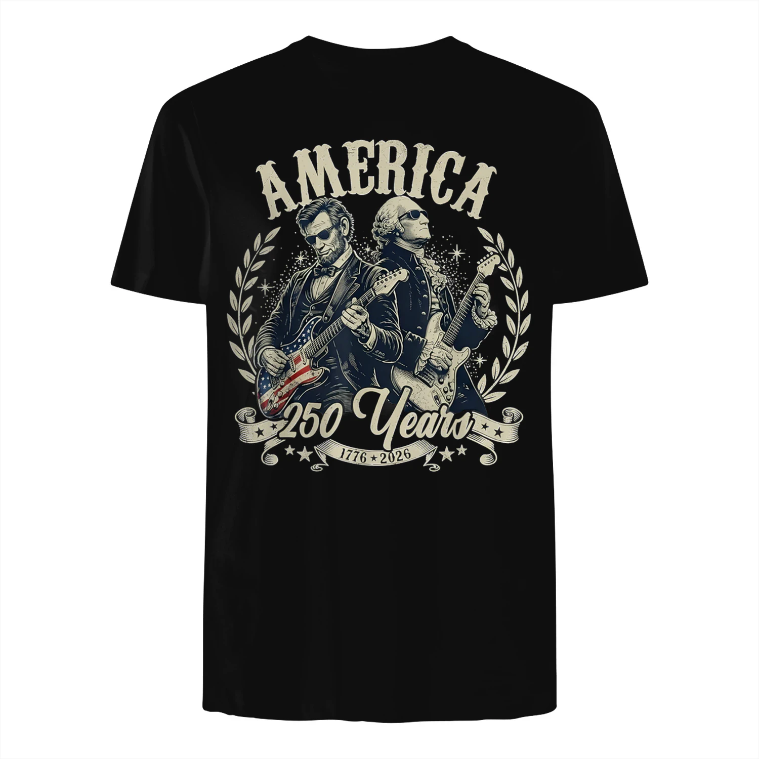 USA George Washington Abe Lincoln Playing Guitar 250th