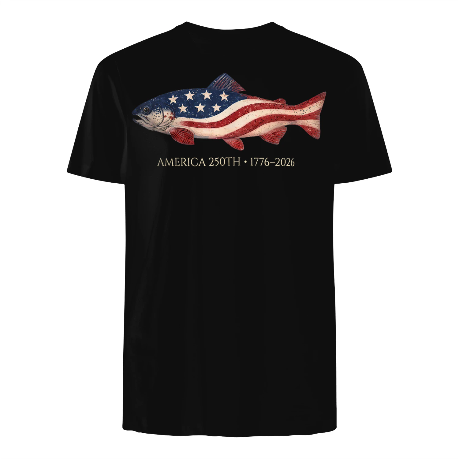 250 America Years 1776 2026 Fishing USA Flag 250th Birthday