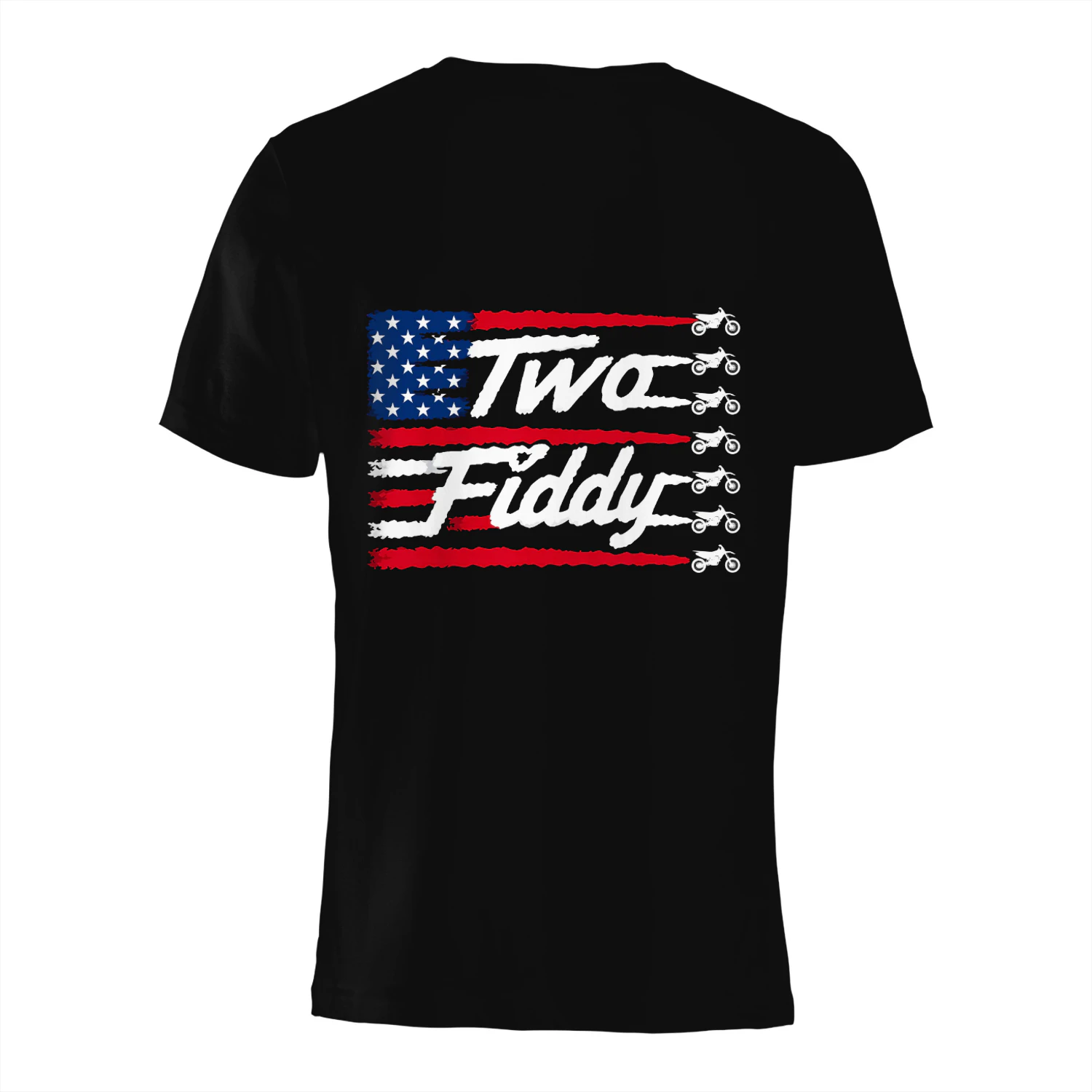 Dirt Bike Motocross Two Fiddy US Falg