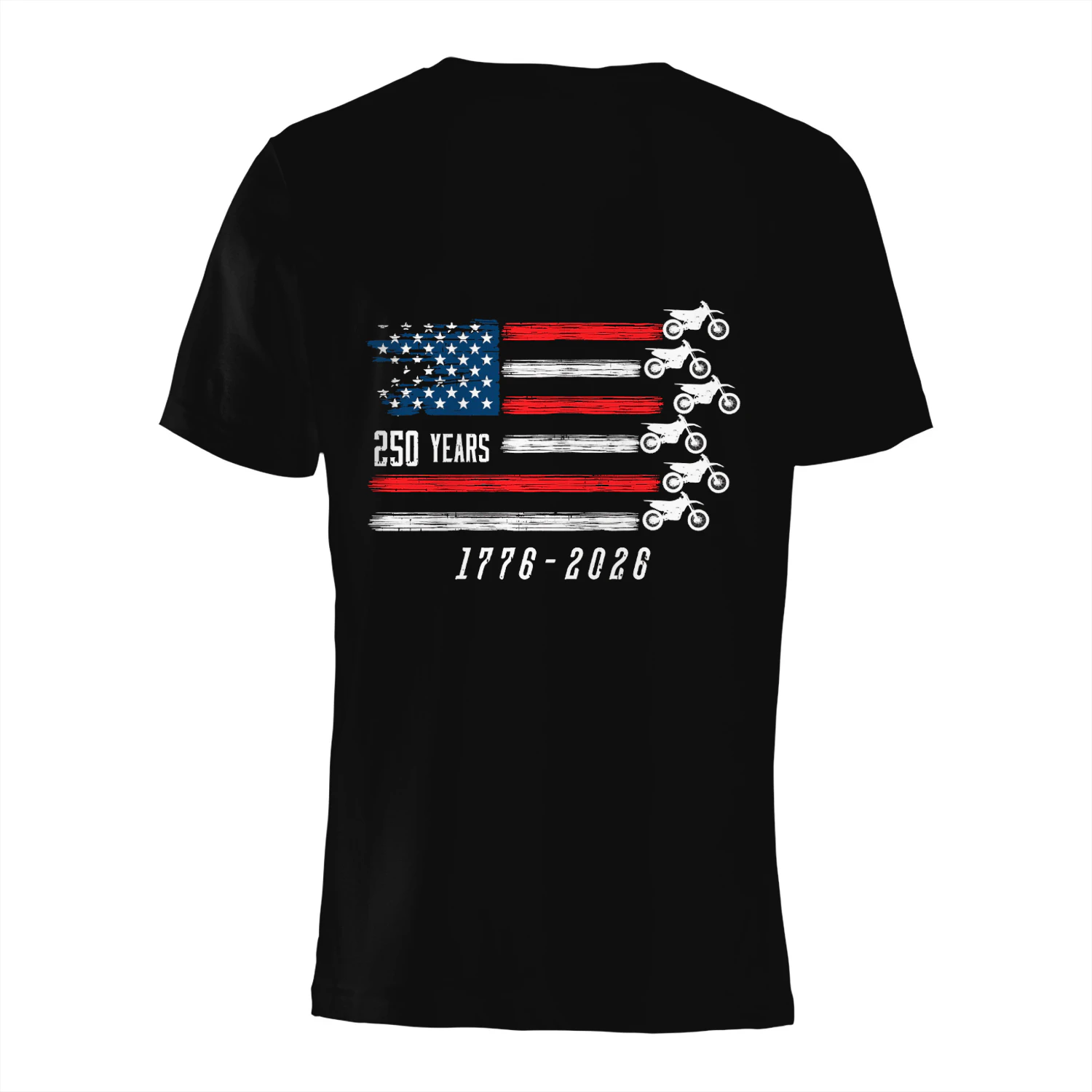Dirt Bike Motocross America 250 Years Flag US
